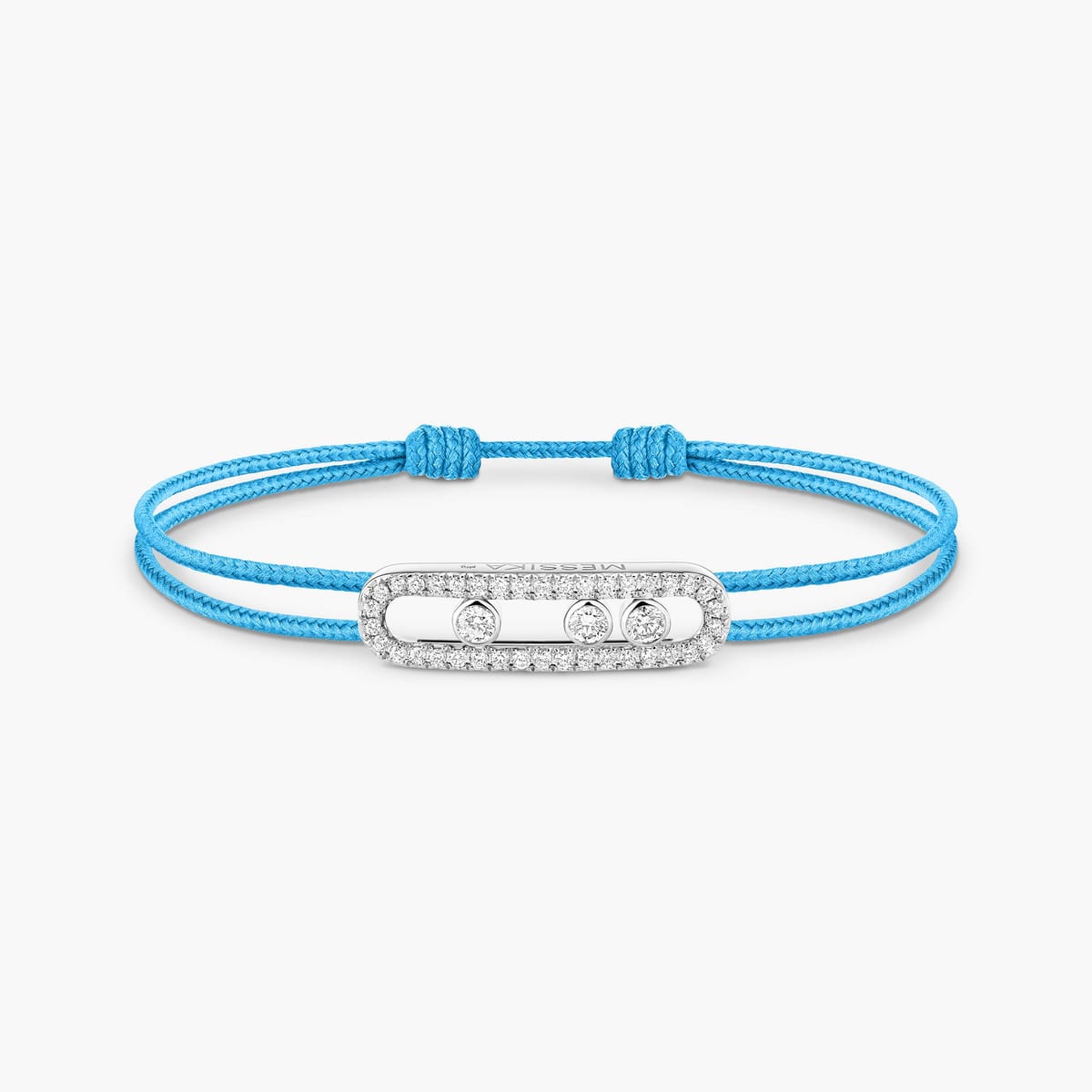 Messika Care(s) blue cord pavé bracelet White Gold For Her Diamond Bracelet 14657-WG