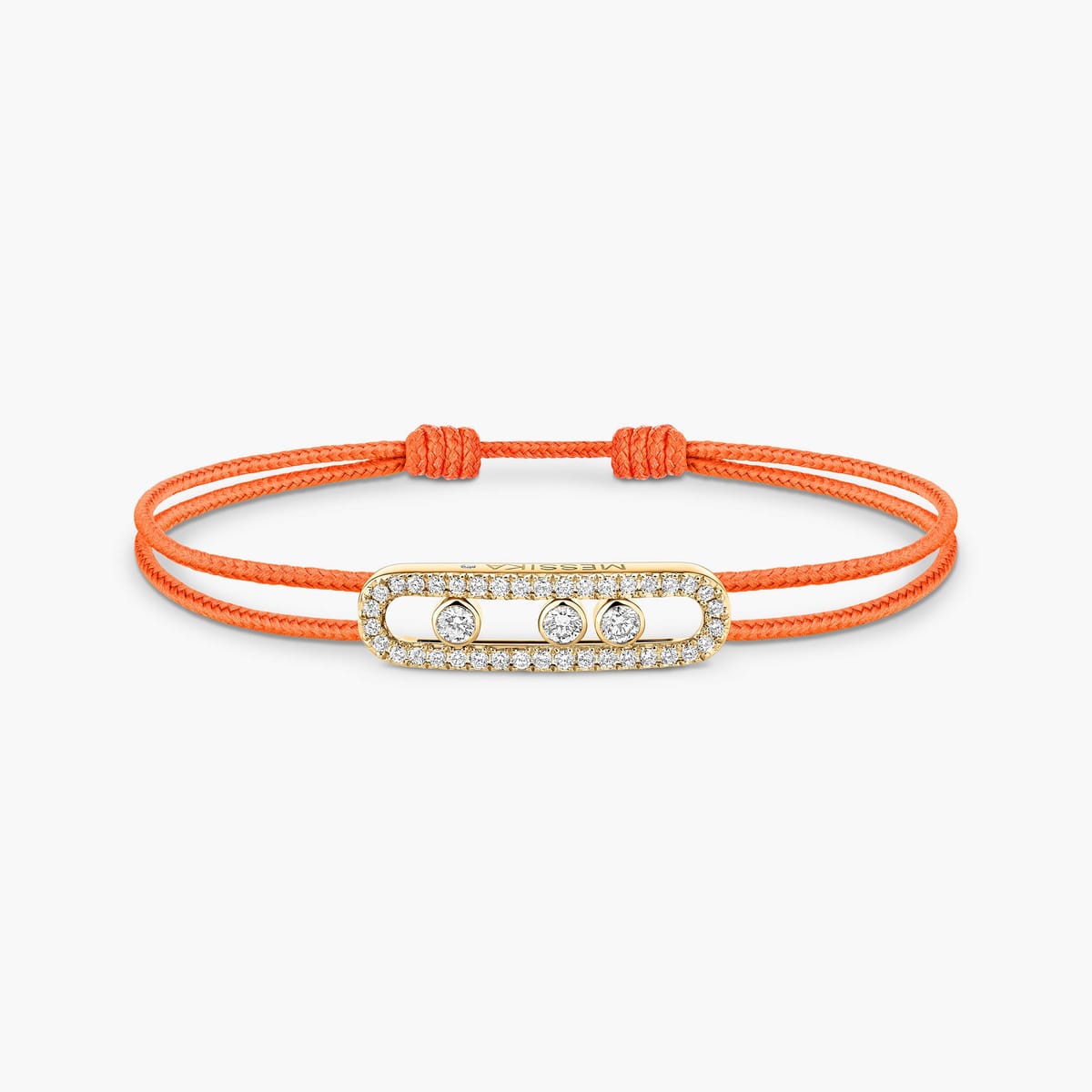 Messika Care(s) orange cord pavé bracelet Yellow Gold For Her Diamond Bracelet 14656-YG