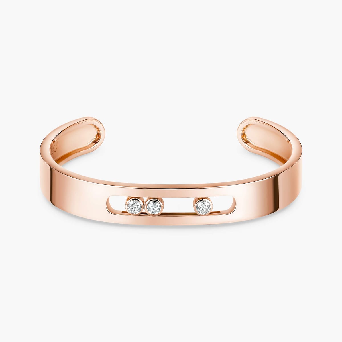 Bracelet For Her Pink Gold Diamond Move Joaillerie Bangle 13586-PG