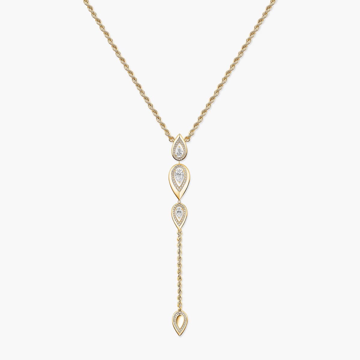 Necklace For Her Yellow Gold Diamond Fiery Tie Necklace 13793-YG