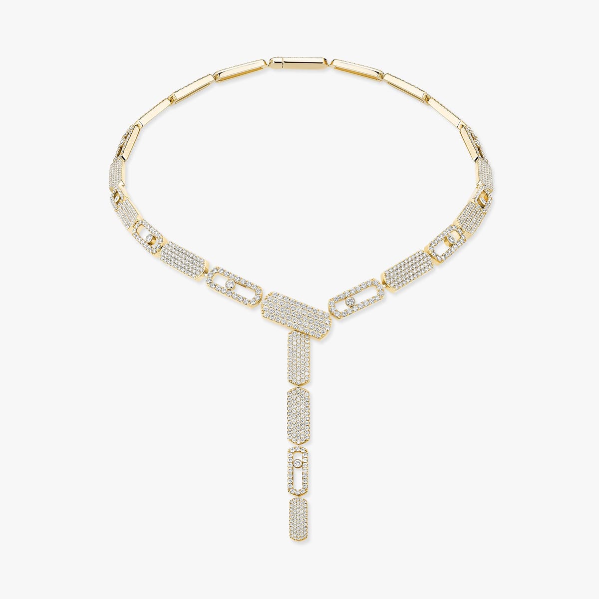 Necklace For Her Yellow Gold Diamond Imperial Move LM Pavé Tie Necklace 14151-YG
