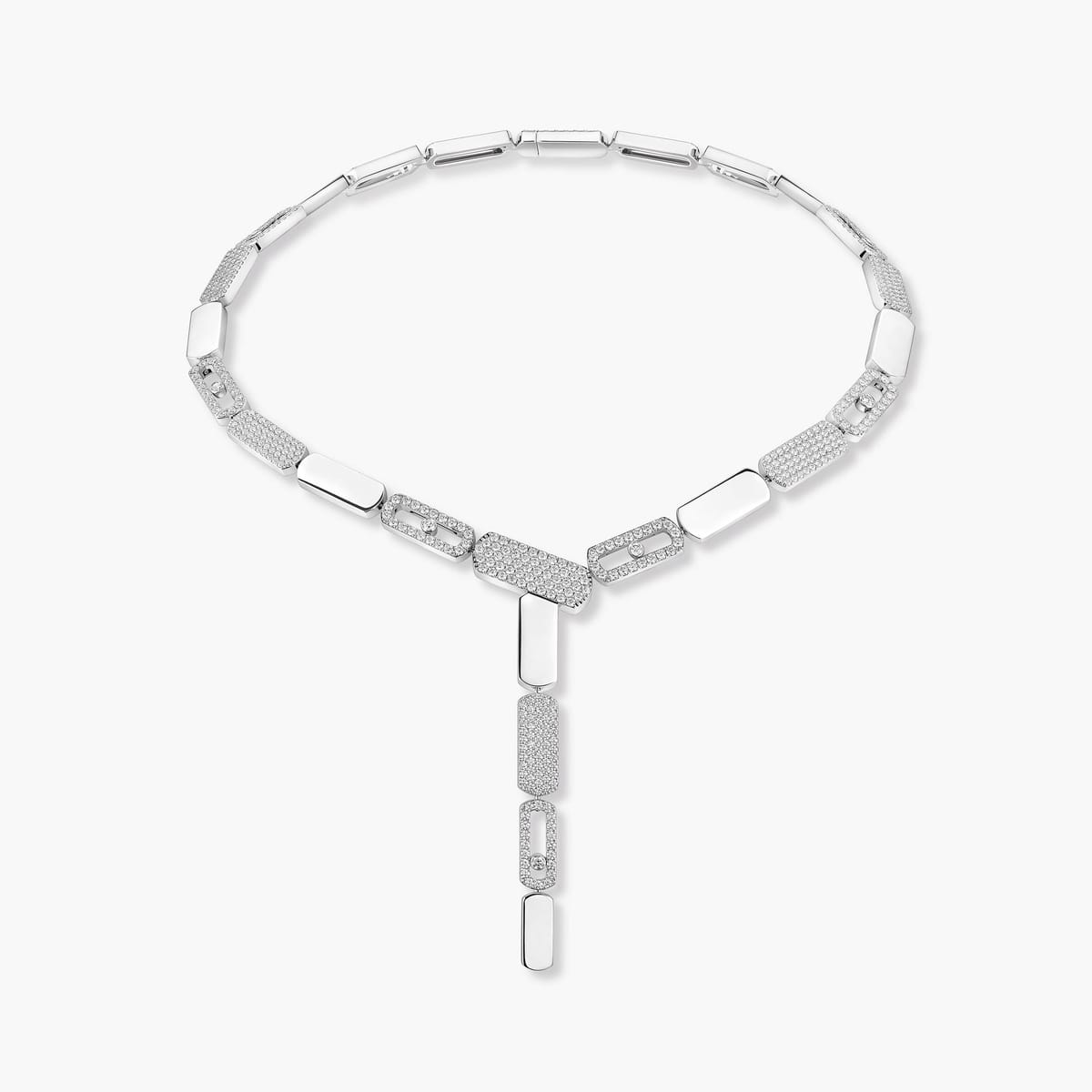 Necklace For Her White Gold Diamond Imperial Move SM Tie Necklace 14220-WG