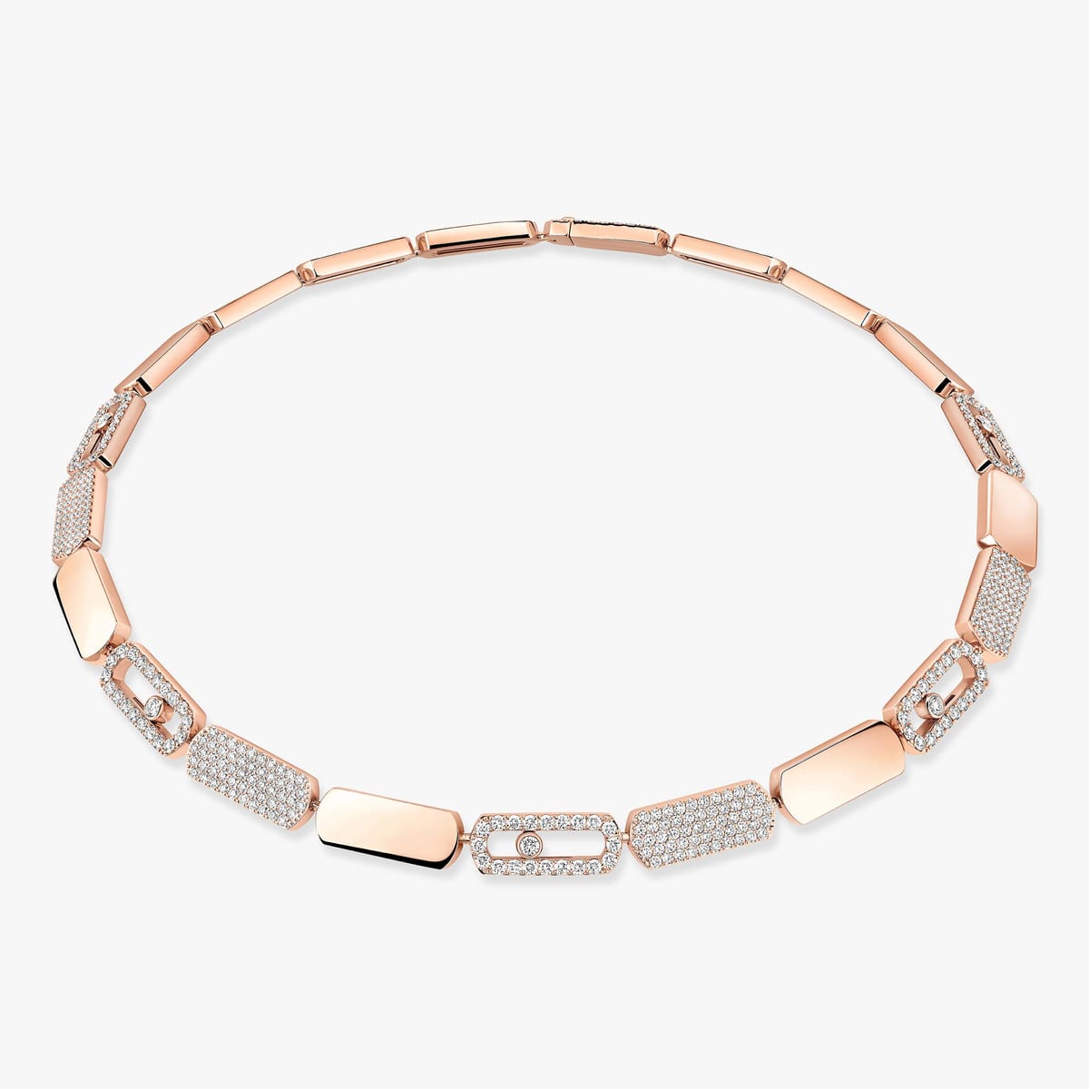 Necklace For Her Pink Gold Diamond Imperial Move 14152-PG