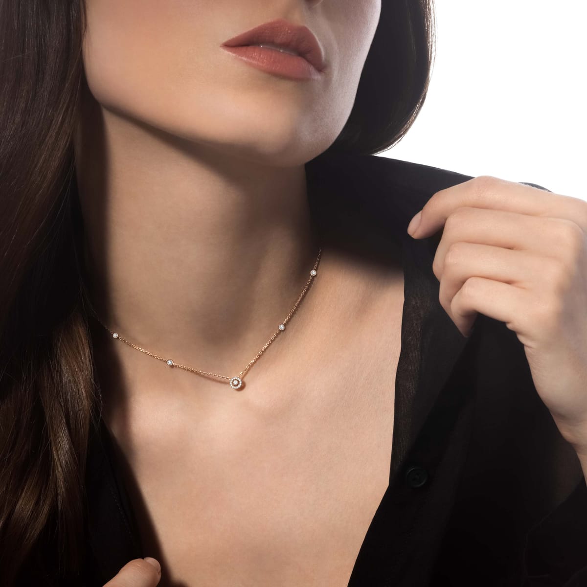 Collier Femme Or Rose Diamant Collier Joy XS 05370-PG