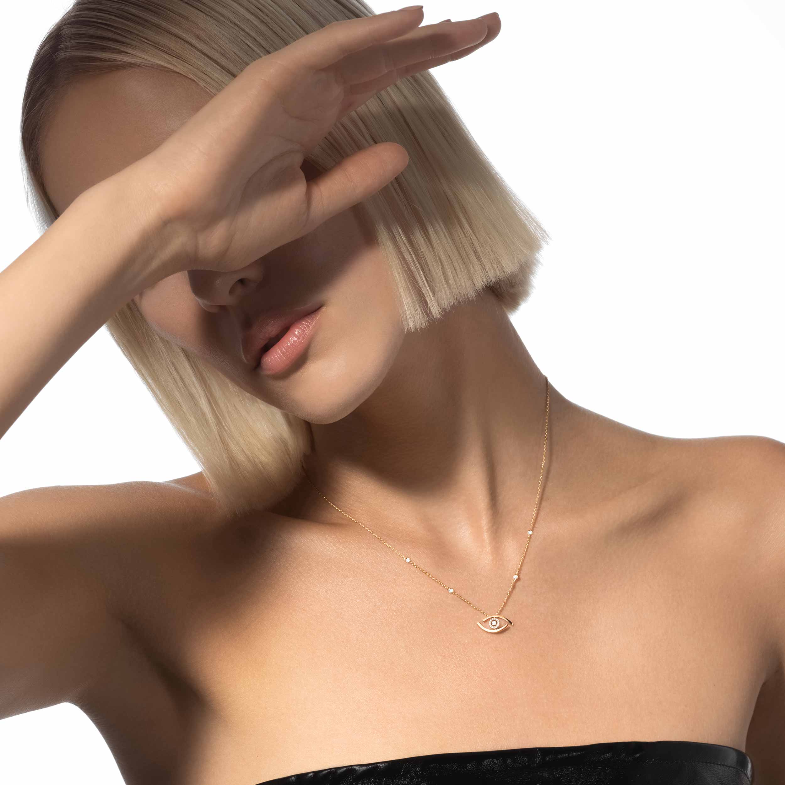 Yellow Gold Diamond Necklace Lucky Eye | Messika 07524-YG