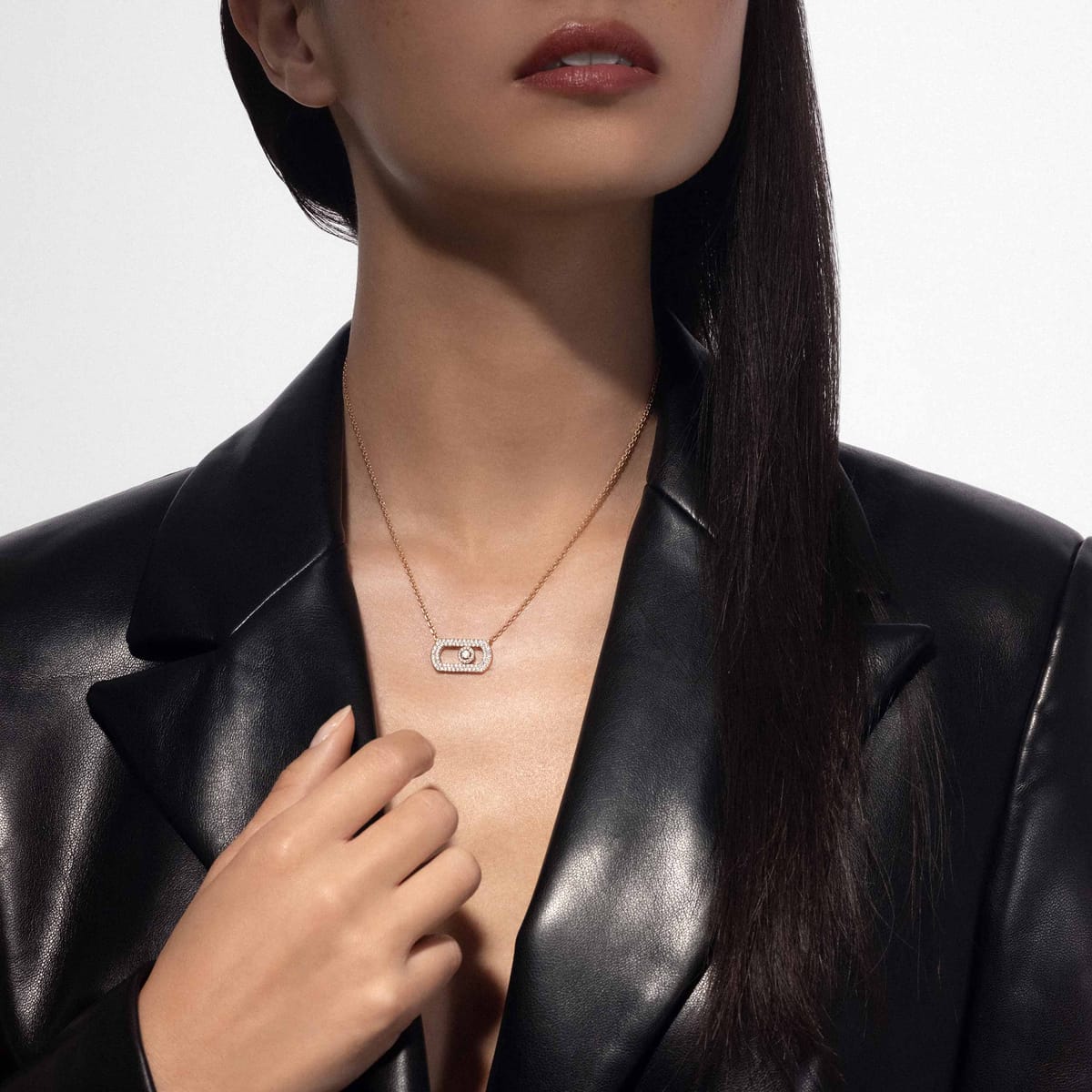Collier Femme Or Rose Diamant Collier pavé So Move 12945-PG