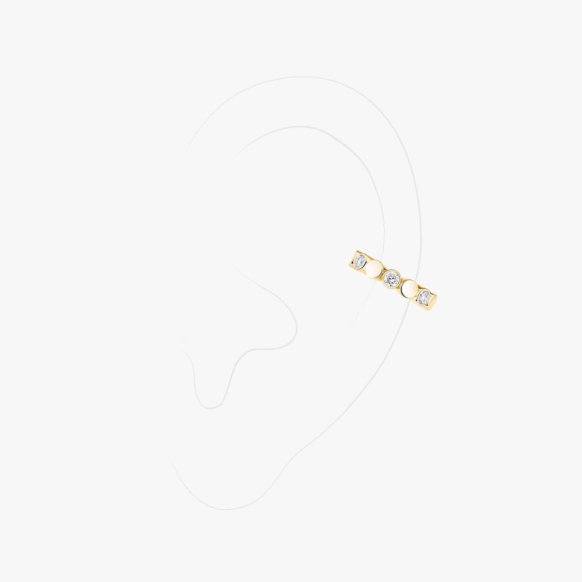 Boucles d'oreilles Femme Or Jaune Diamant Mono clip D-Vibes 13151-YG