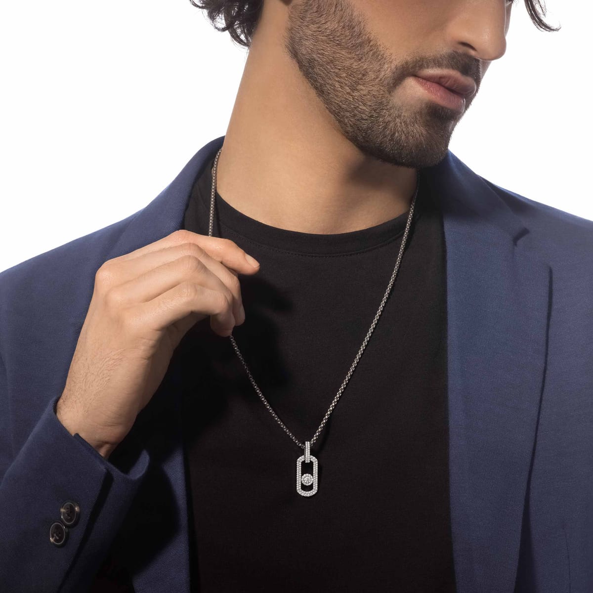 Collier Femme Natural Titanium Diamant Collier pendentif pavé So Move 13680-TN