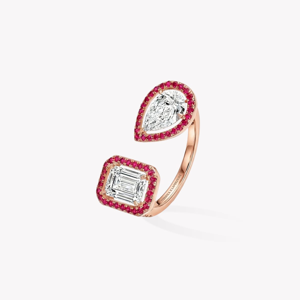 My Twin ruby ring Messika x Lapérouse  Pink Gold For Her Diamond Ring 15444-PG