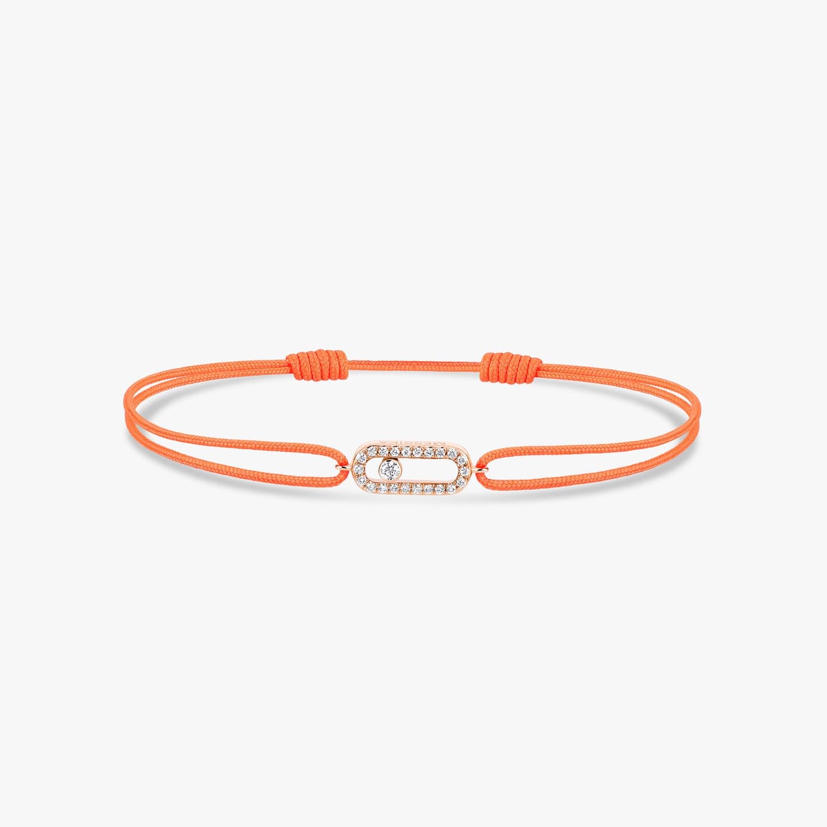 Move Uno orange cord bracelet Pink Gold For Her Diamond Bracelet 13289-PG