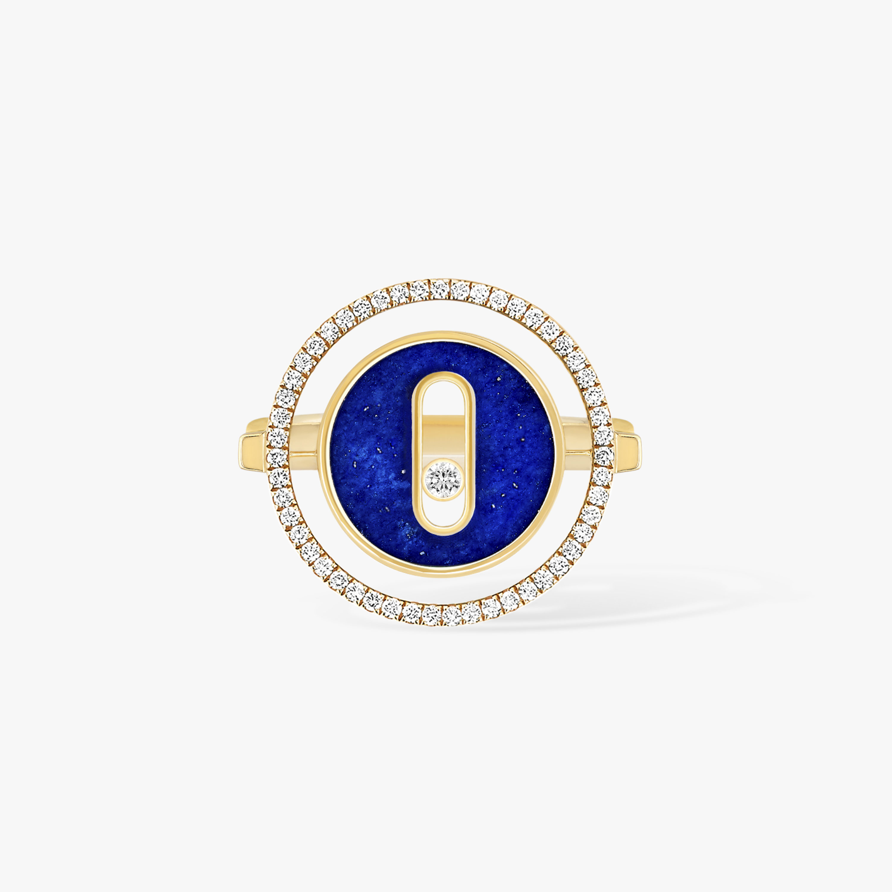 Lucky Move Ring KM Lapislazuli Für sie Diamant Ring Gelbgold 11951-YG