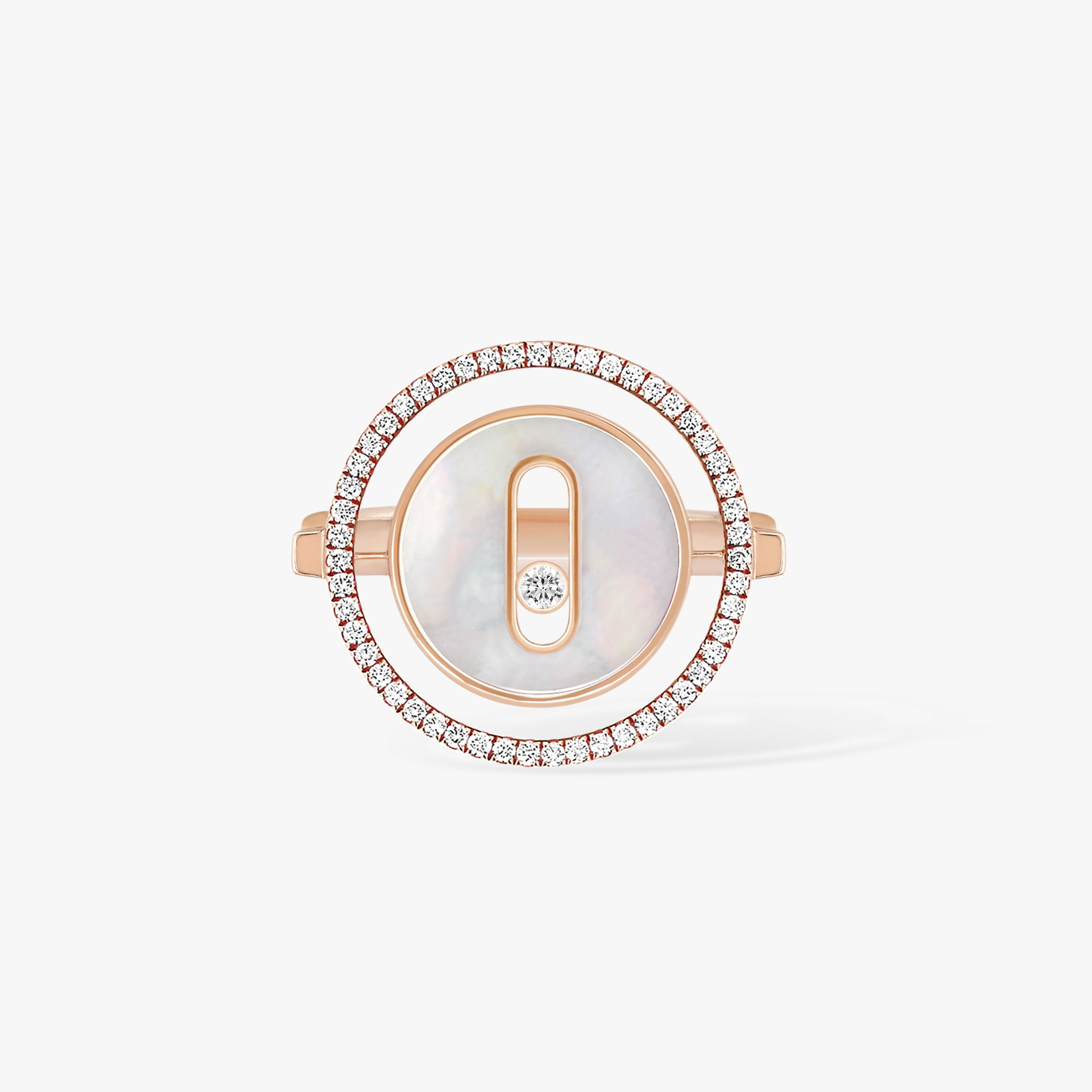 Anillo Mujer Oro rosa Diamante Anillo Lucky Move PM Nácar blanco 11952-PG