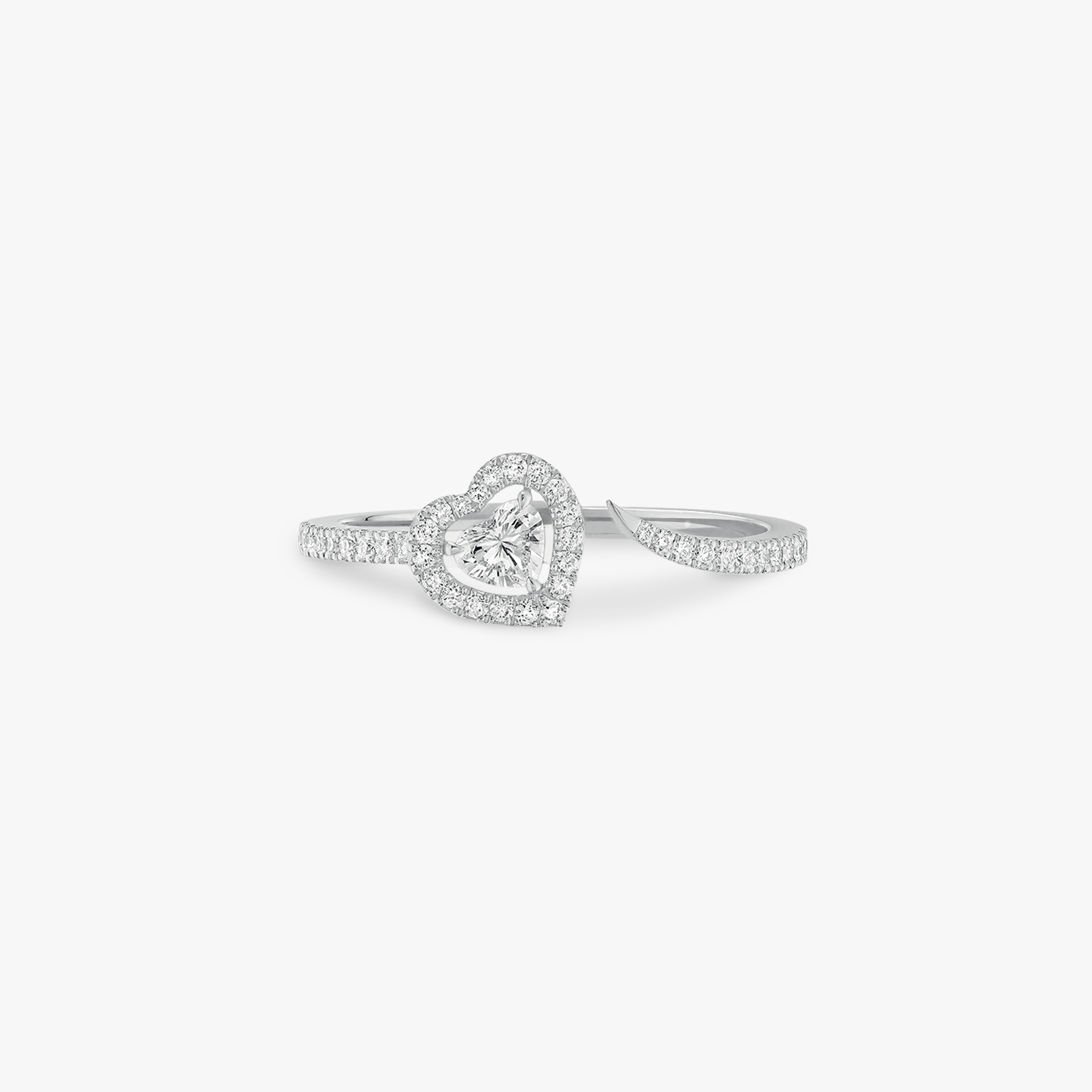 Ring For Her White Gold Diamond Joy Cœur 0.15-carat Diamond Pavé  11438-WG