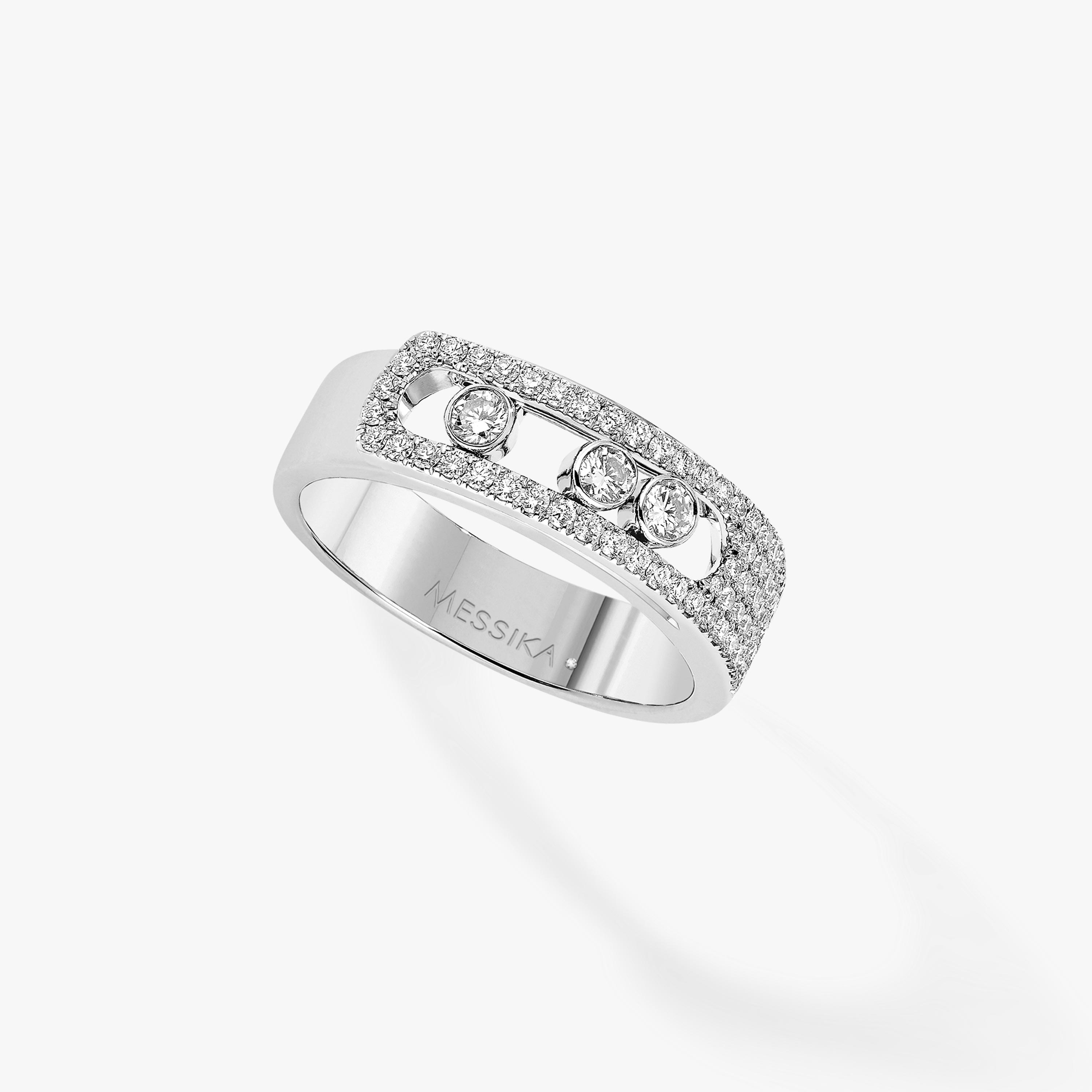 Ring For Her White Gold Diamond Move Noa Pavé 06129-WG