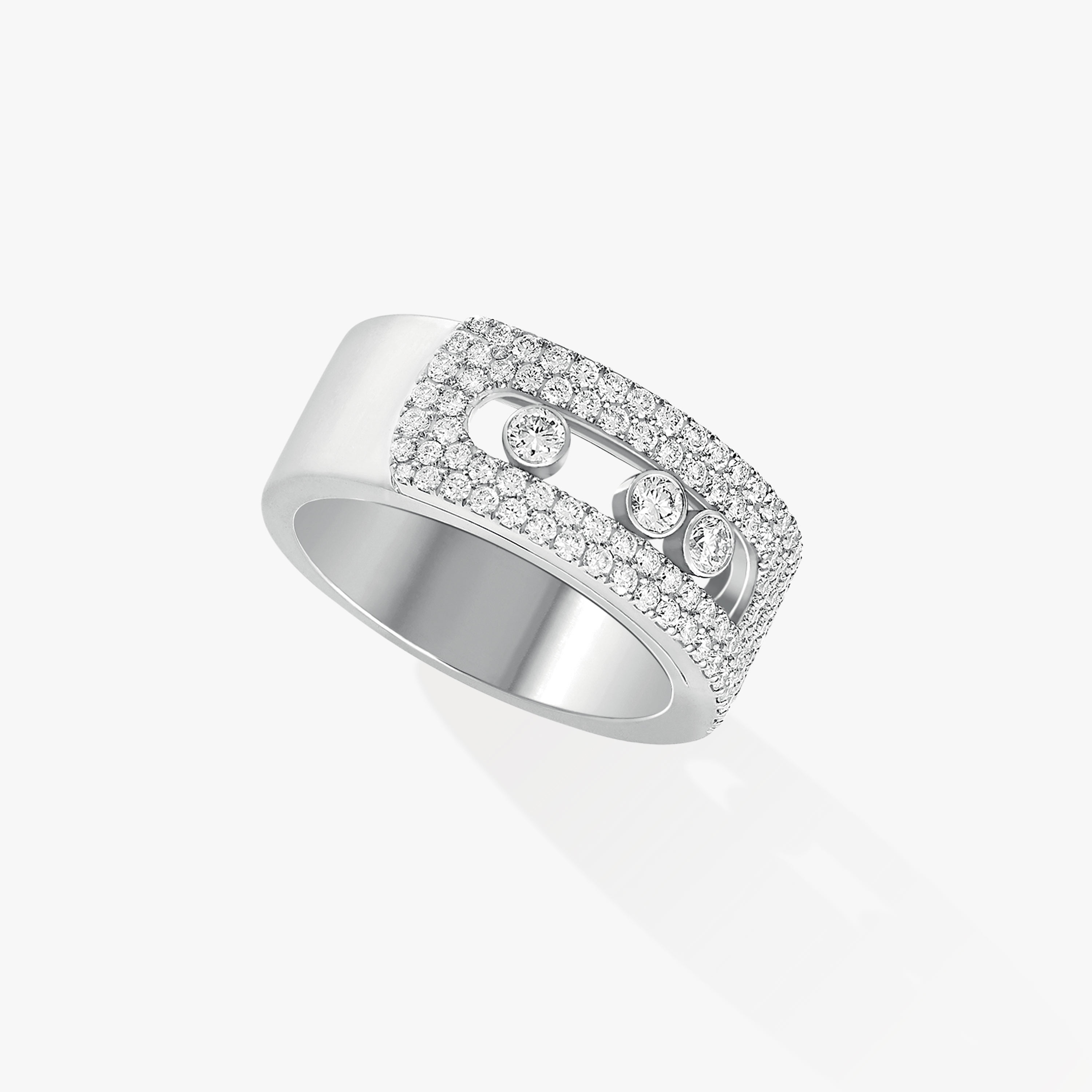 Move Noa LM Pavé  White Gold For Her Diamond Ring 10102-WG