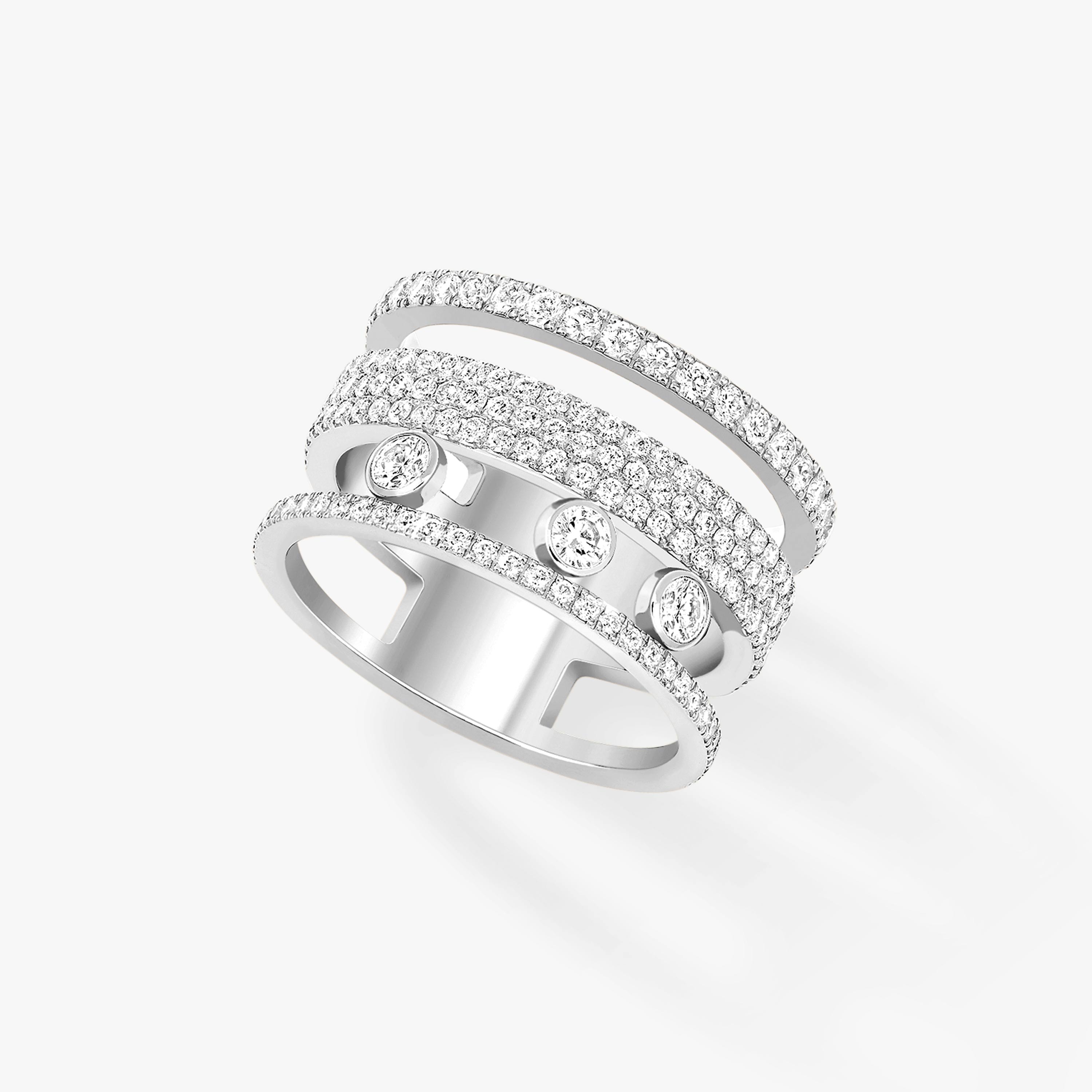 Ring For Her White Gold Diamond Move Romane LM Pavé  07205-WG