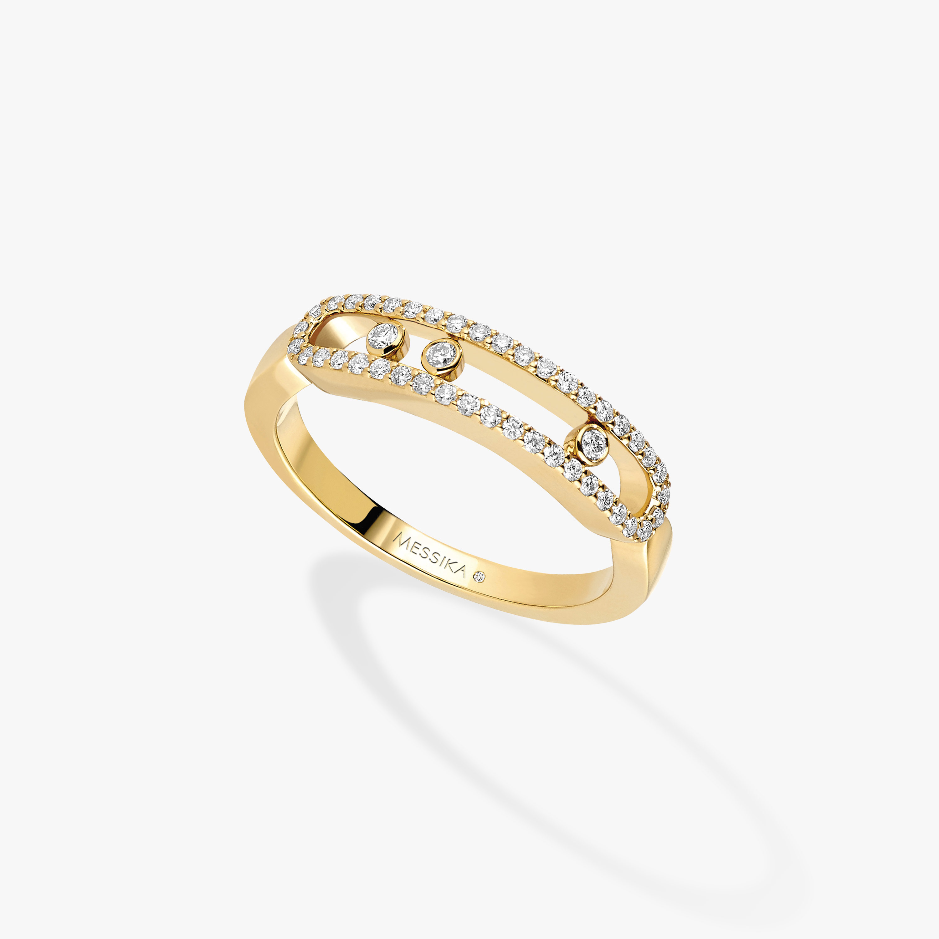 Baby Move Mit Diamanten ausgefasst Für sie Diamant Ring Gelbgold 04683-YG