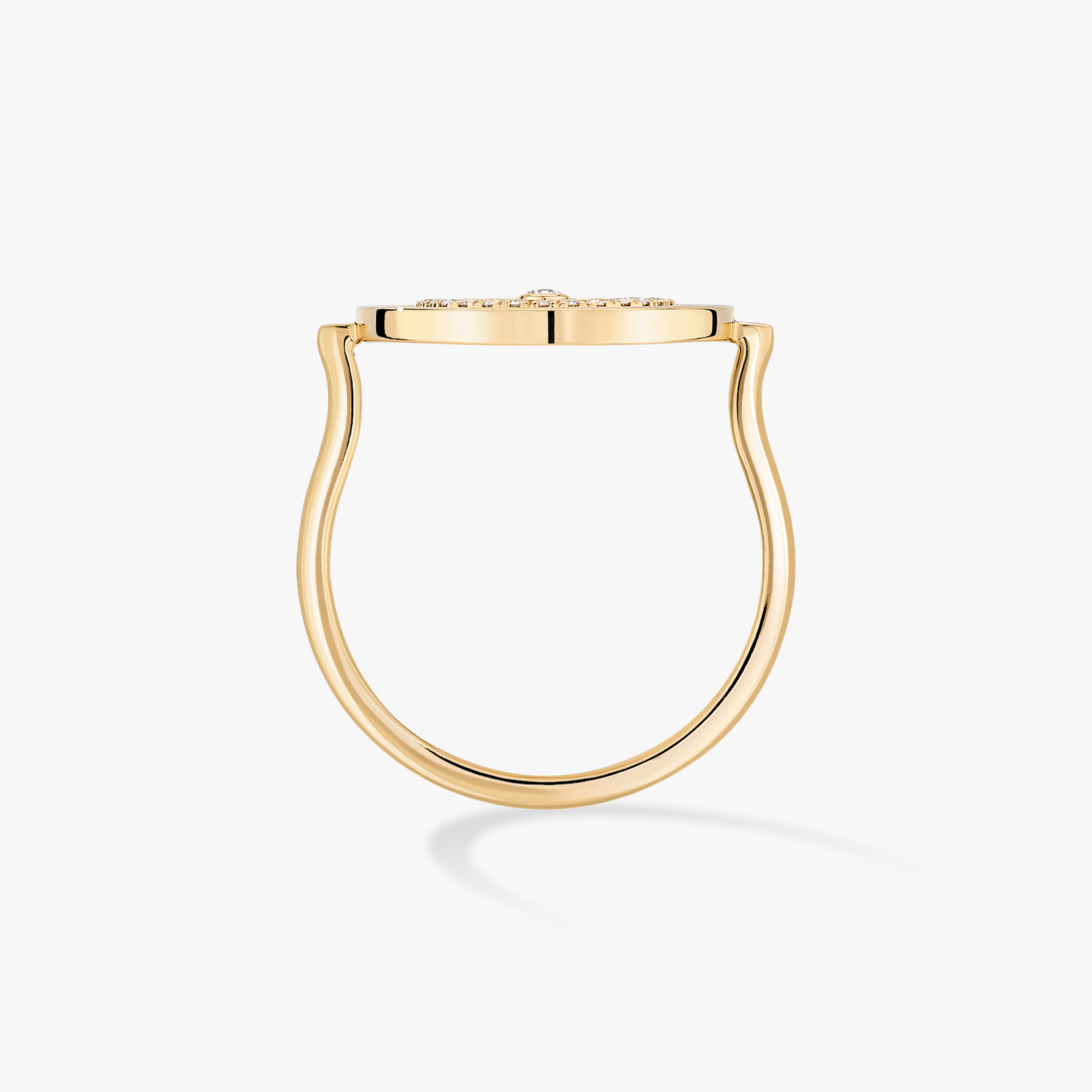 Bague Femme Or Jaune Diamant Lucky Move Pavée PM 07534-YG