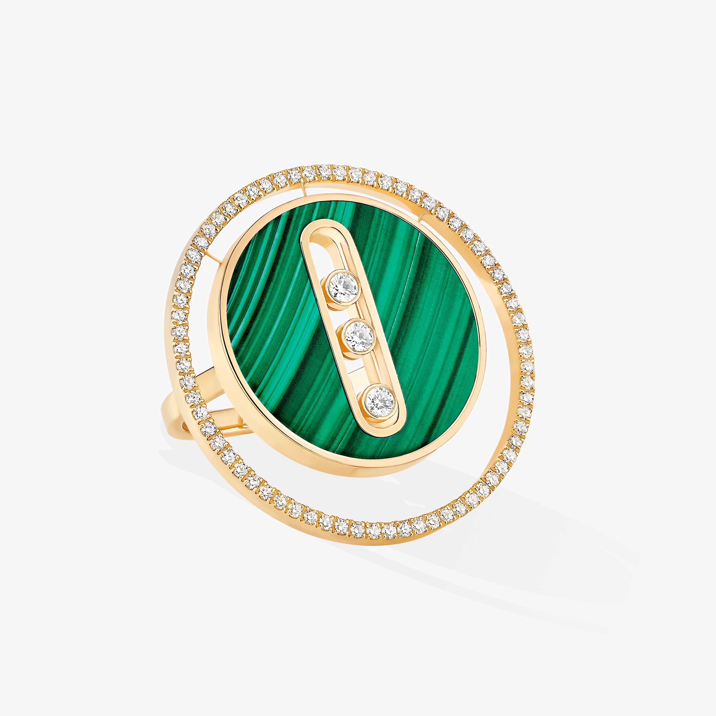 Bague Femme Or Jaune Diamant Lucky Move GM Malachite 11274-YG