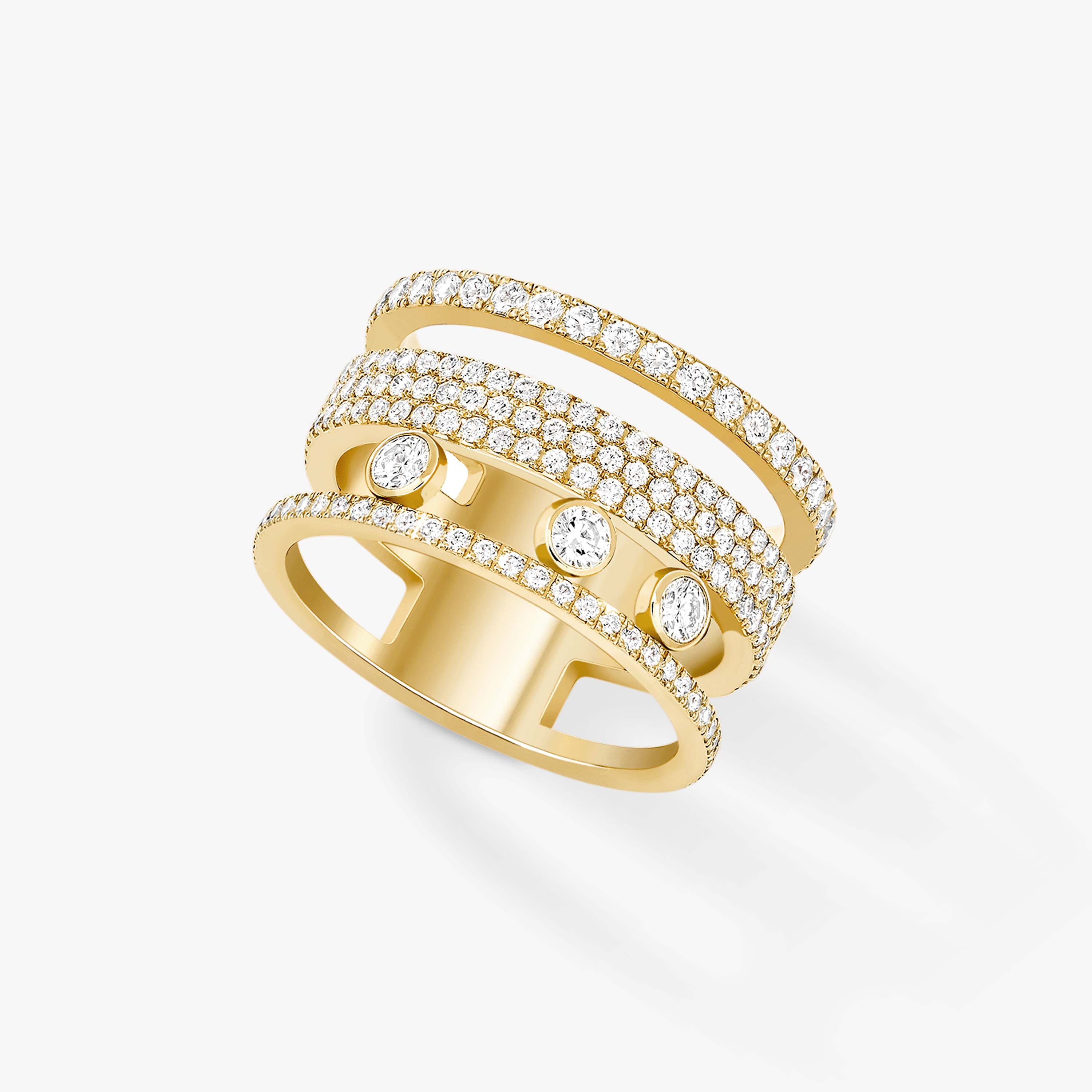 Anillo Mujer Oro amarillo Diamante Move Romane (GM) Pavé 07205-YG