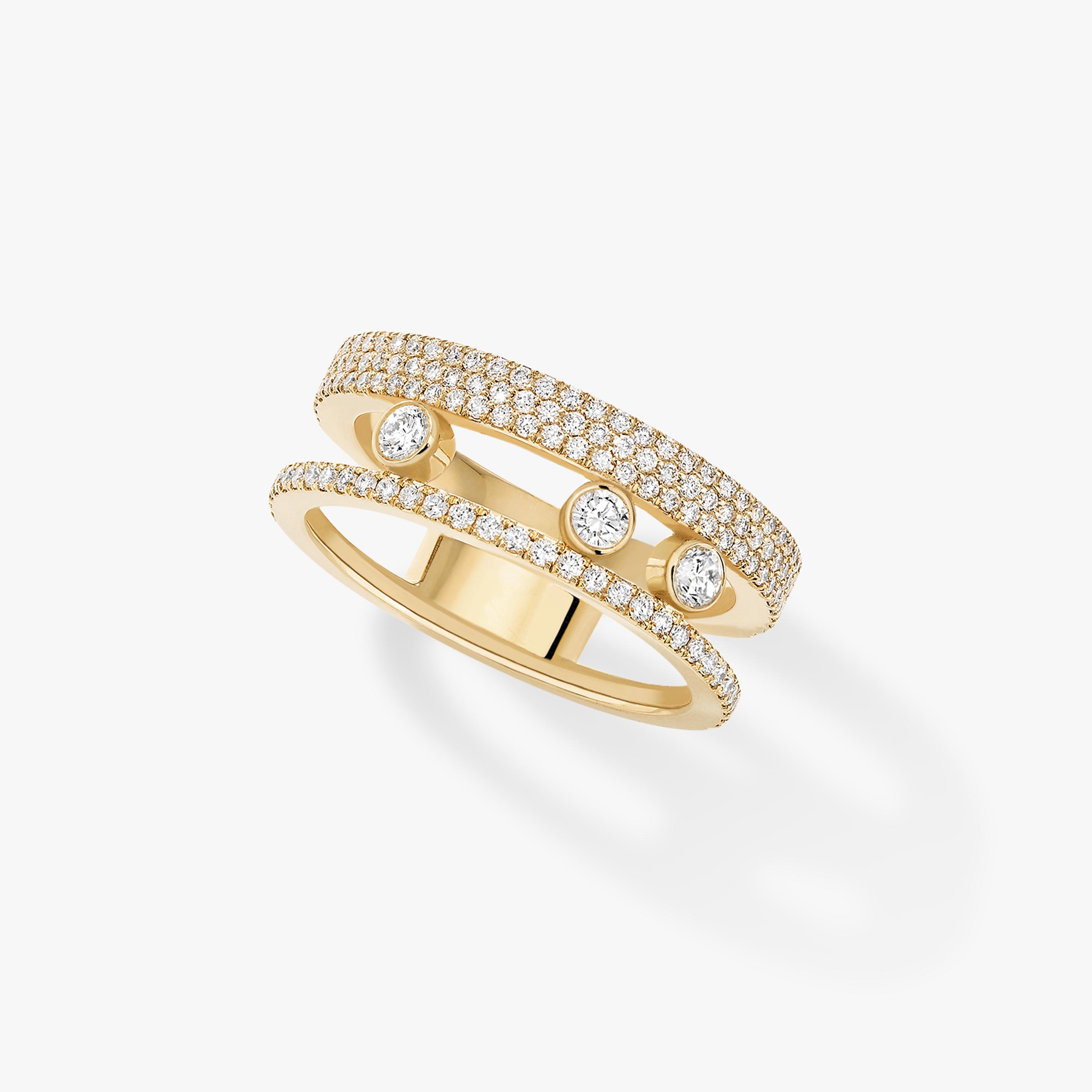 Anillo Mujer Oro amarillo Diamante Move Romane Pavé  07128-YG