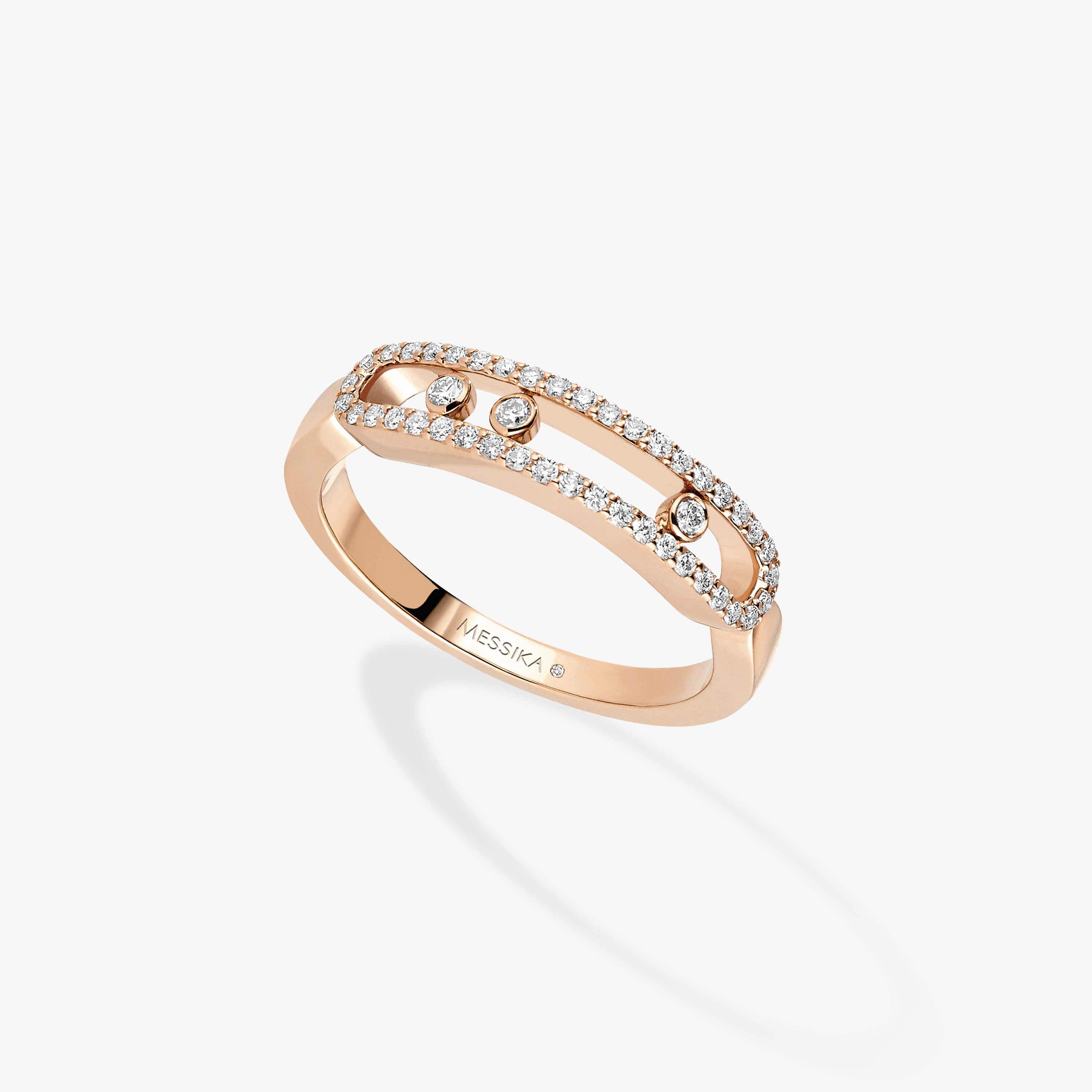 Baby Move Pavée For Her Diamond Ring Pink Gold 04683-PG