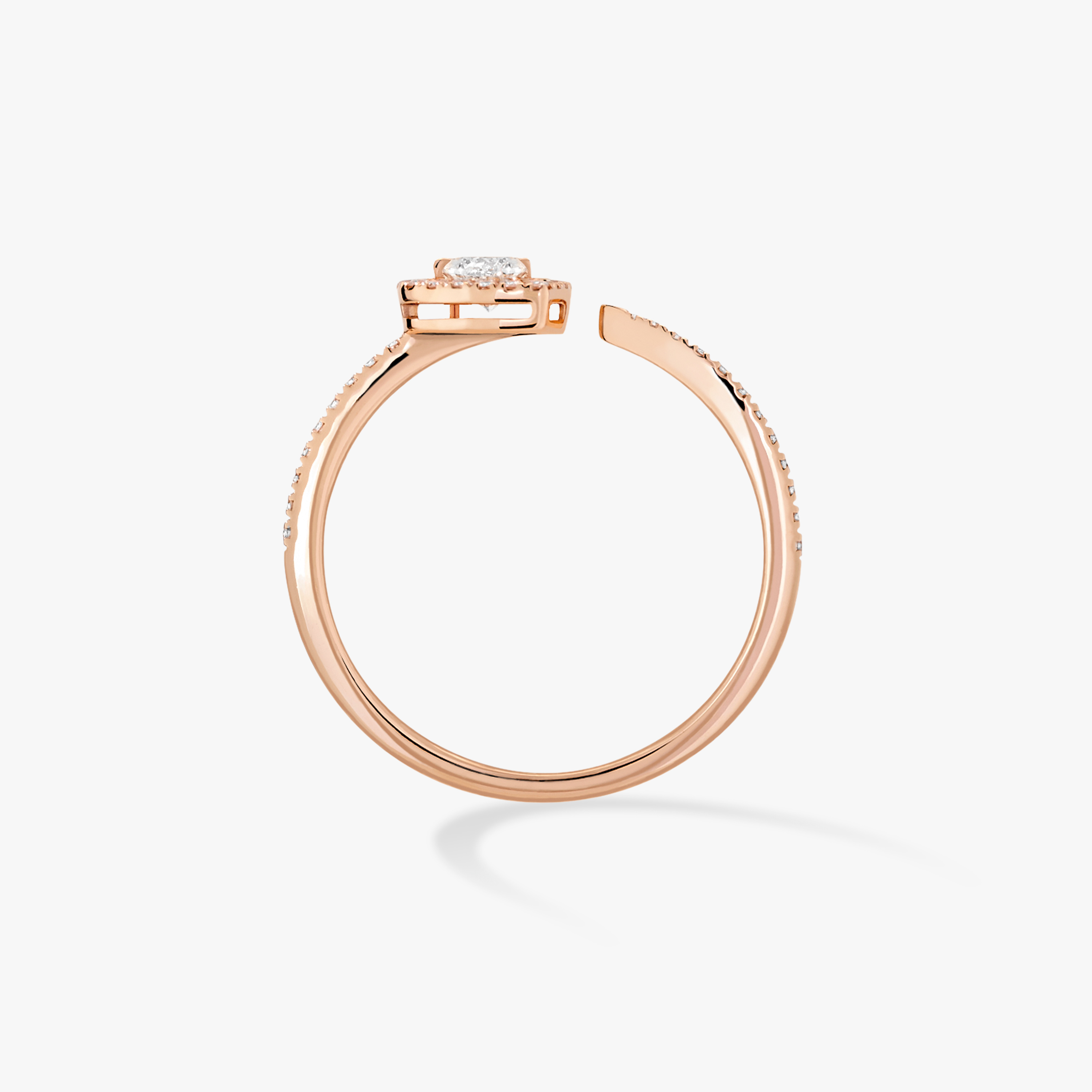 Mit Diamanten ausgefasster Joy Cœur-Diamantring 0,15 Karat   Für sie Diamant Ring Roségold 11438-PG