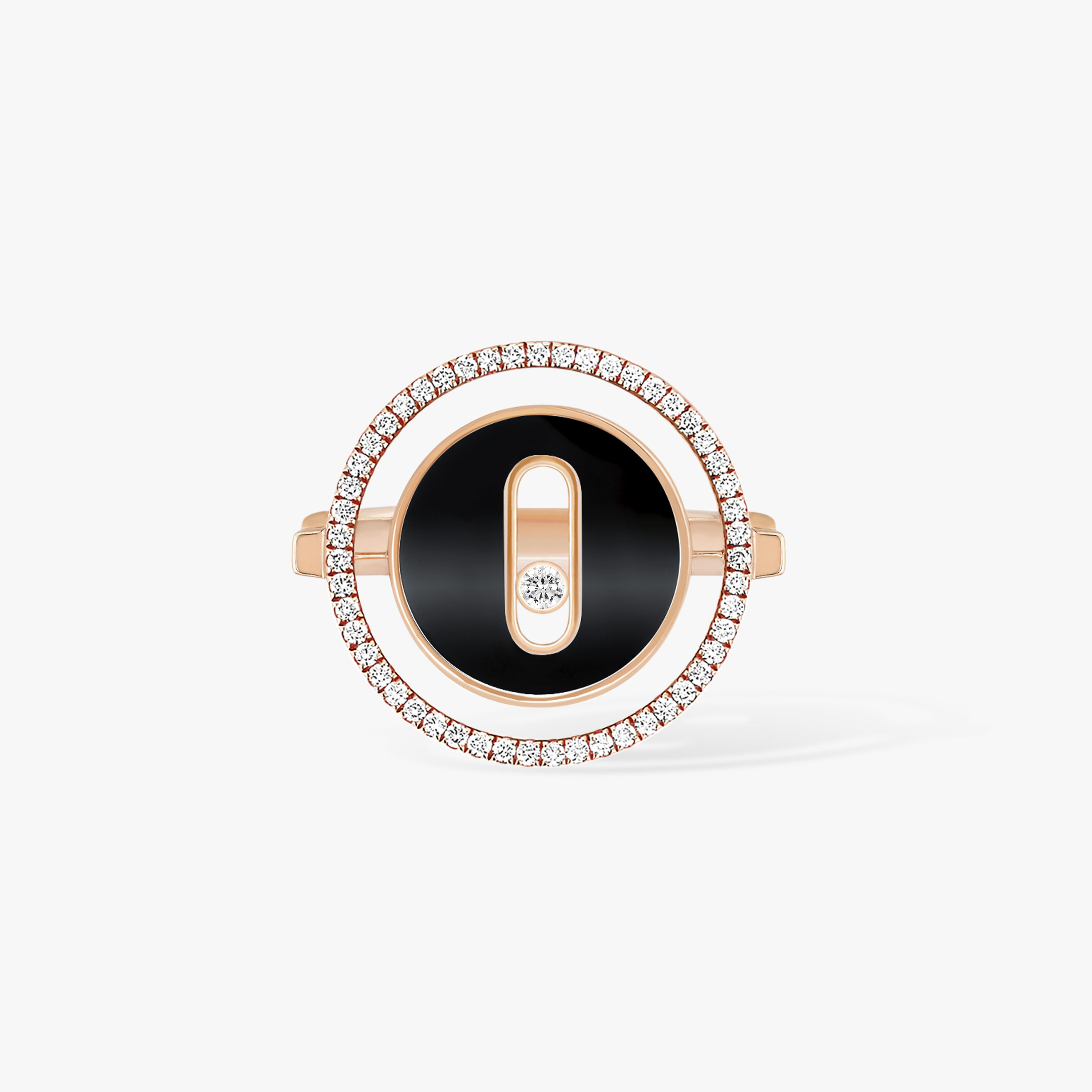 Lucky Move Ring KM Onyx Für sie Diamant Ring Roségold 12322-PG