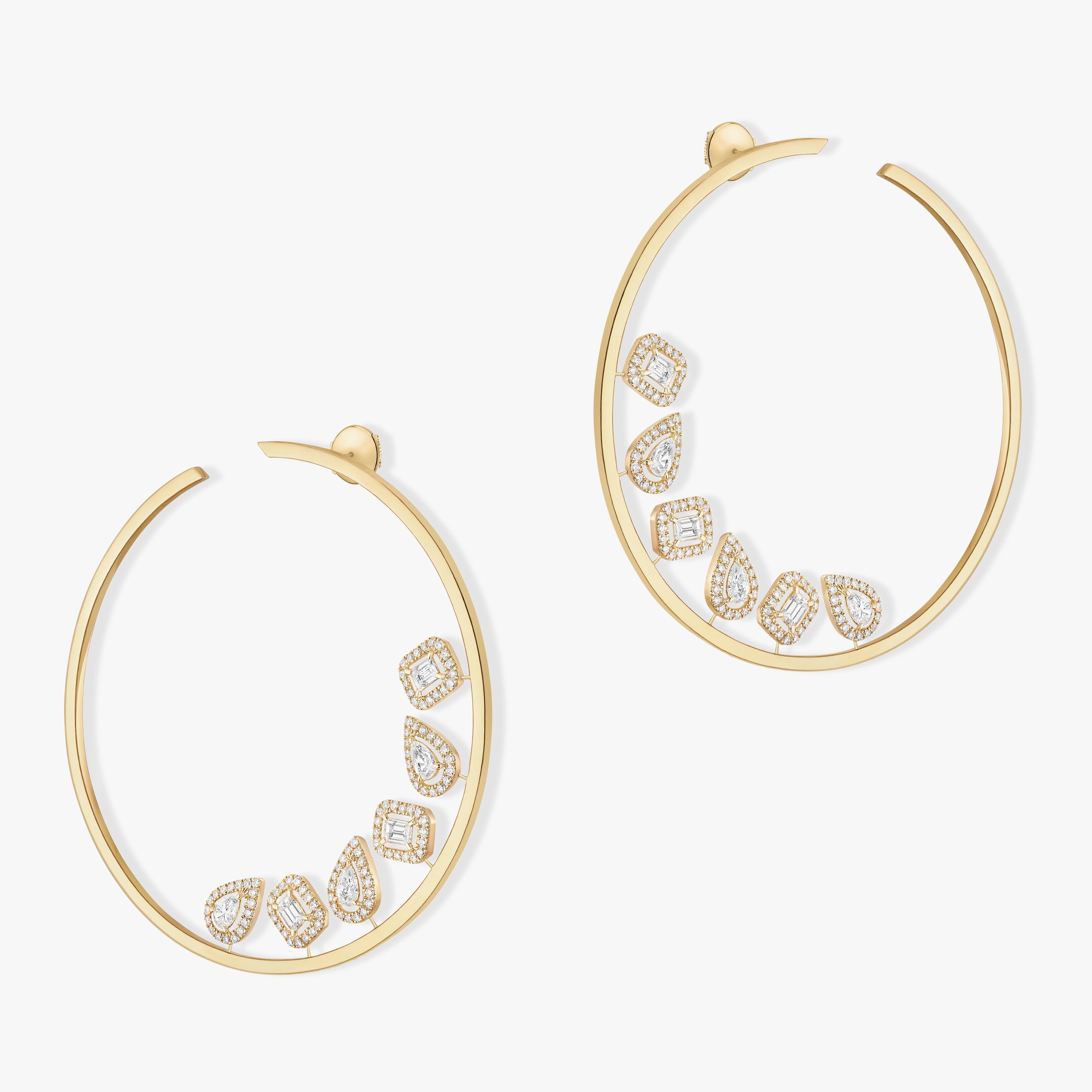 Boucles d'oreilles Femme Or Jaune Diamant Créoles My Twin XXL 11734-YG