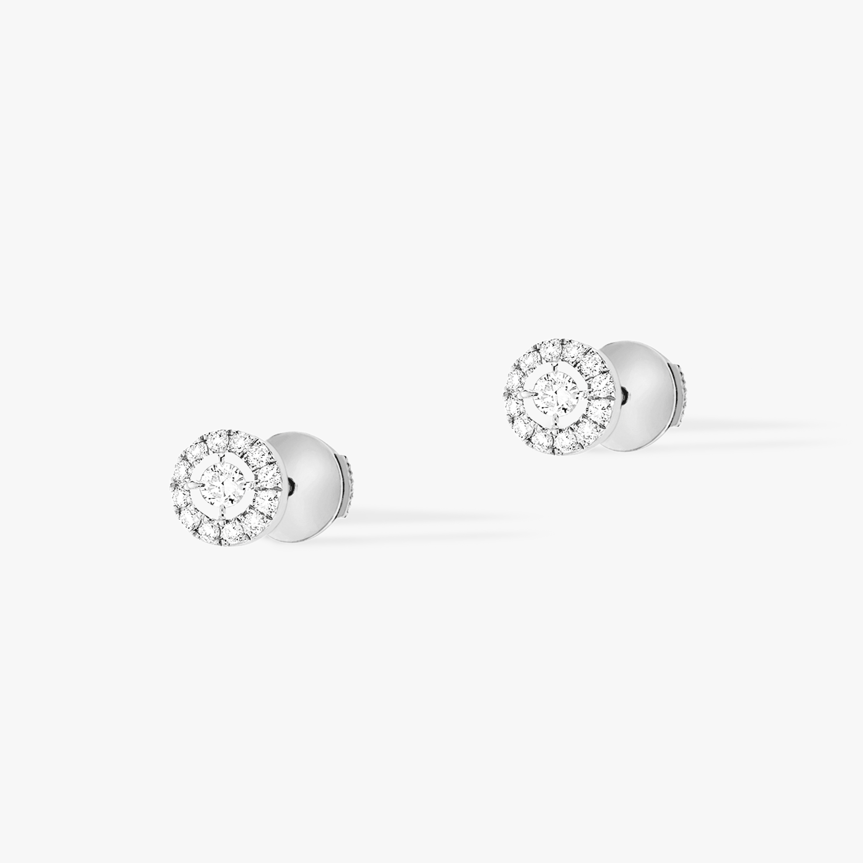 Boucles d'oreilles Femme Or Blanc Diamant Joy Diamants Ronds 0,03ct 06954-WG