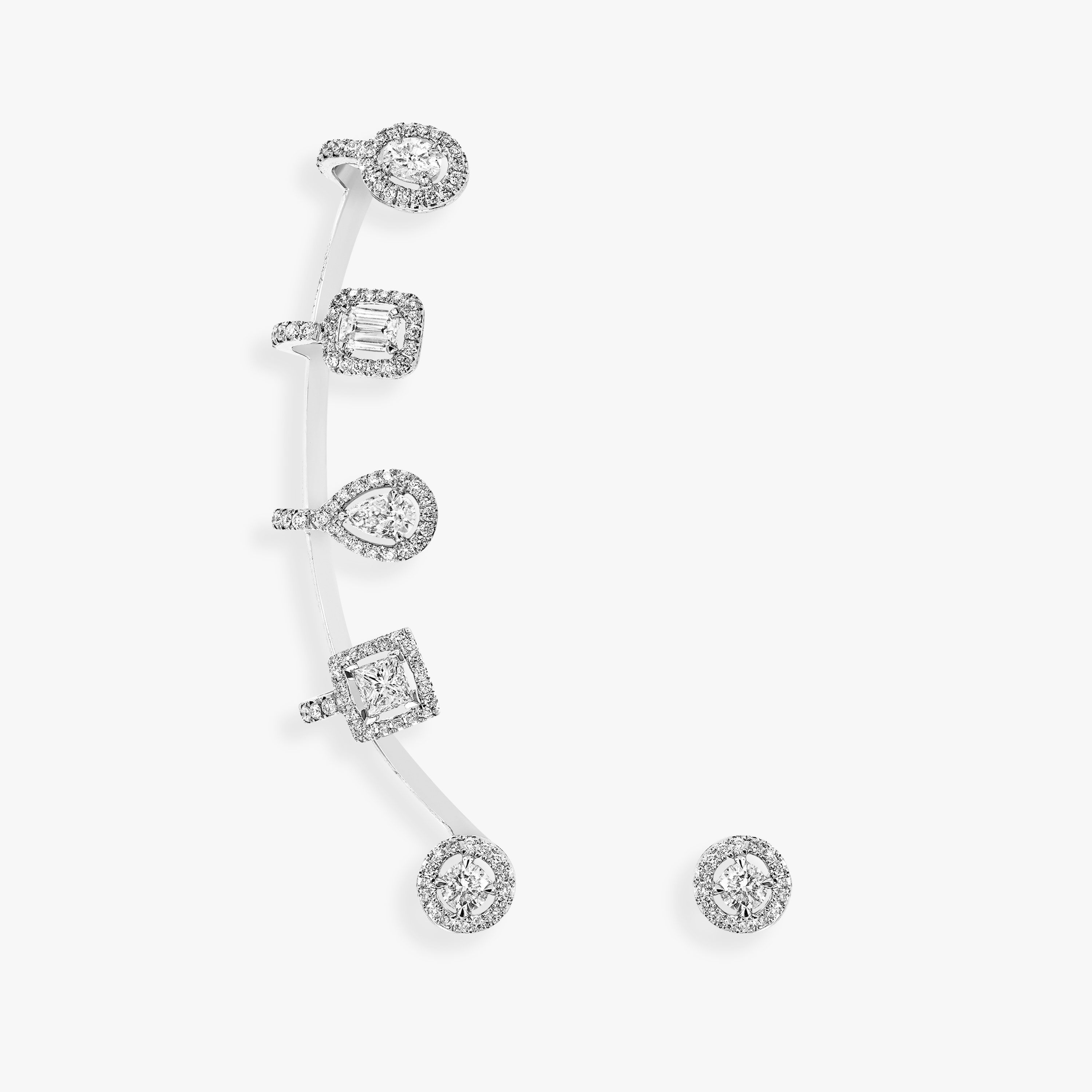 Earrings For Her White Gold Diamond My Twin Multishape 06158-WG