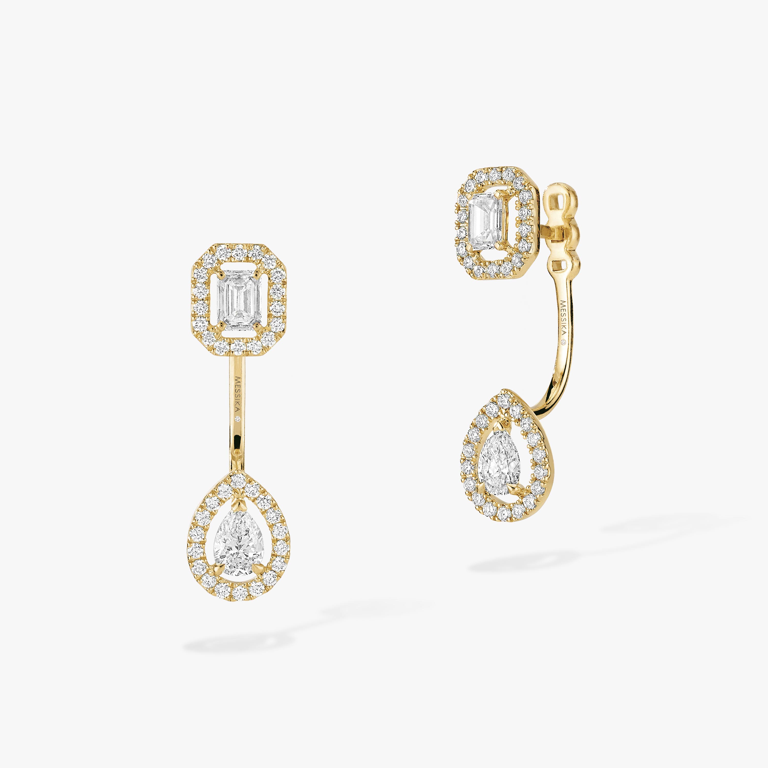 Yellow Gold Diamond Earrings 0,15ct My Twin Toi & Moi