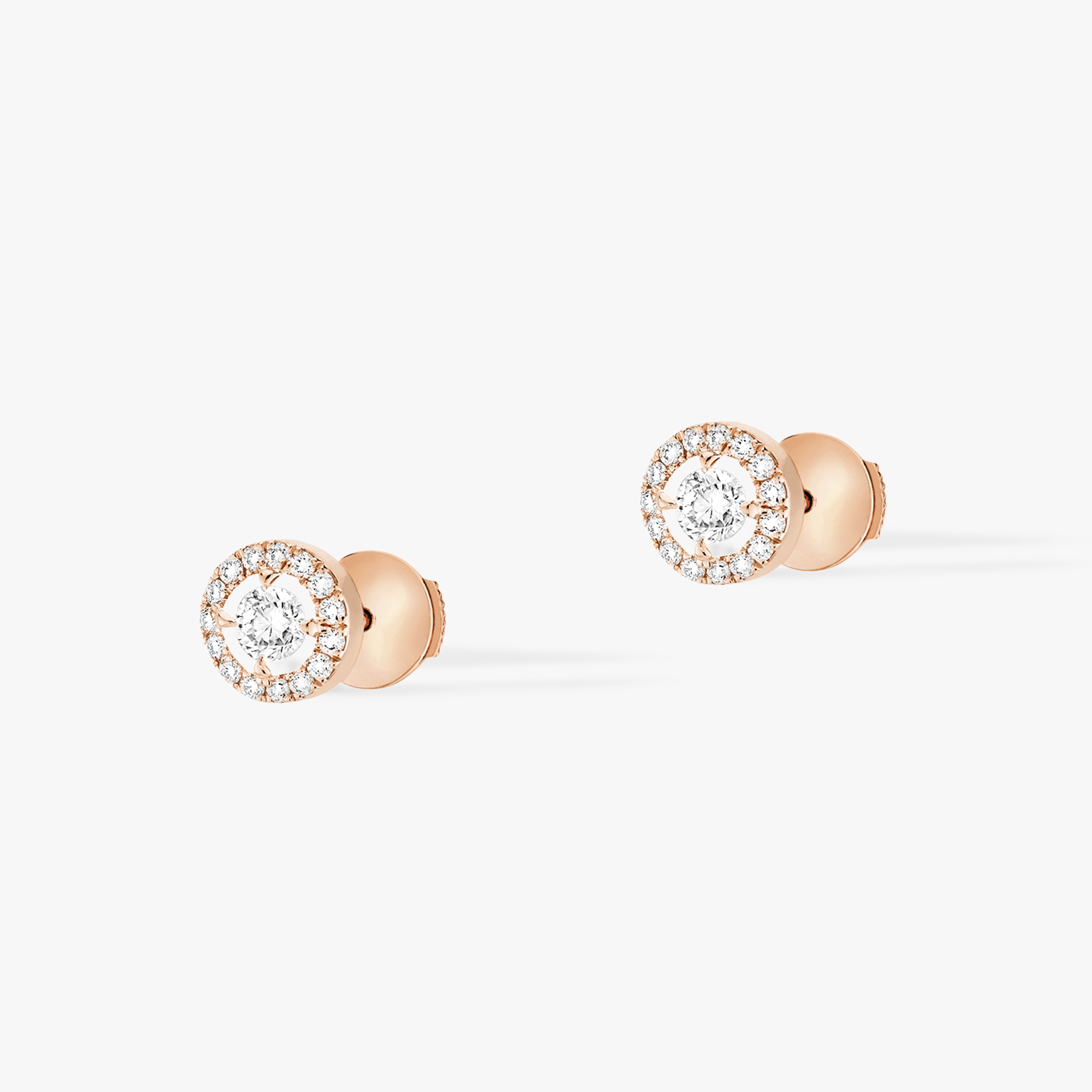 Joy Round Diamonds 0.10 ct x 2 Pink Gold For Her Diamond Earrings 06991-PG