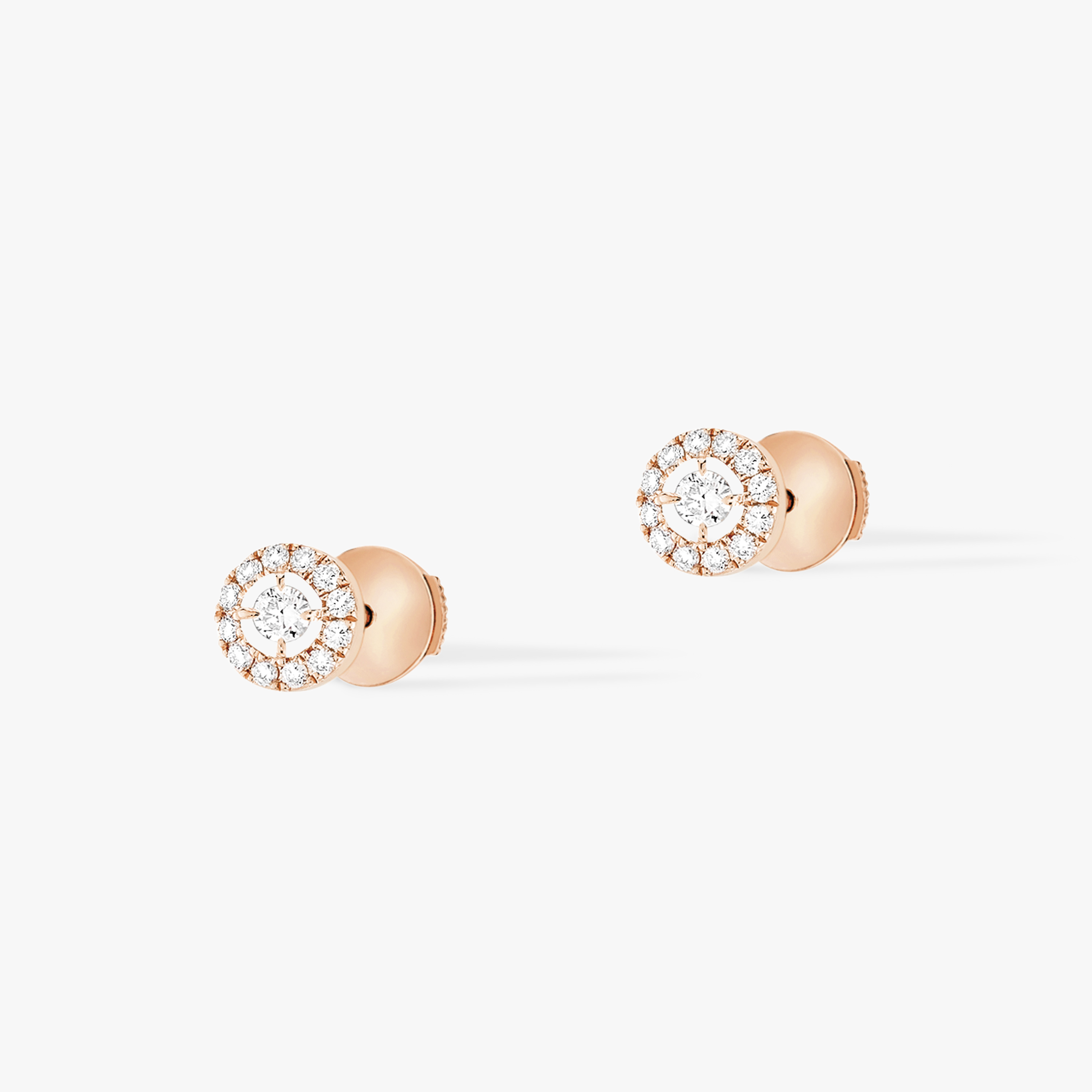 Joy Round Diamonds SM Pink Gold For Her Diamond Earrings 06954-PG