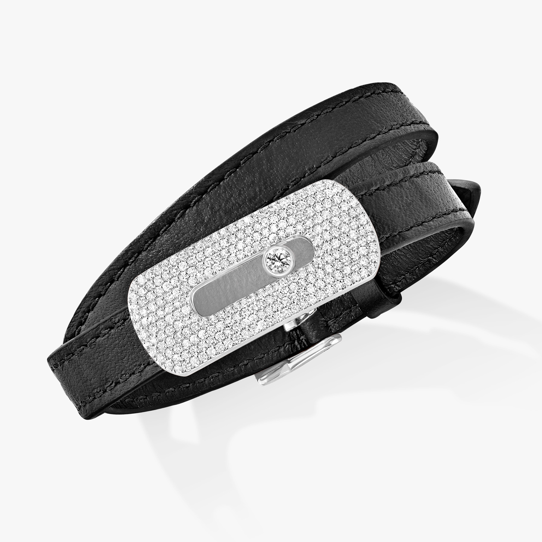 Mit Diamanten ausgefasstes My Move XXL-Armband Für sie Diamant Armband Weißgold 30005-WG