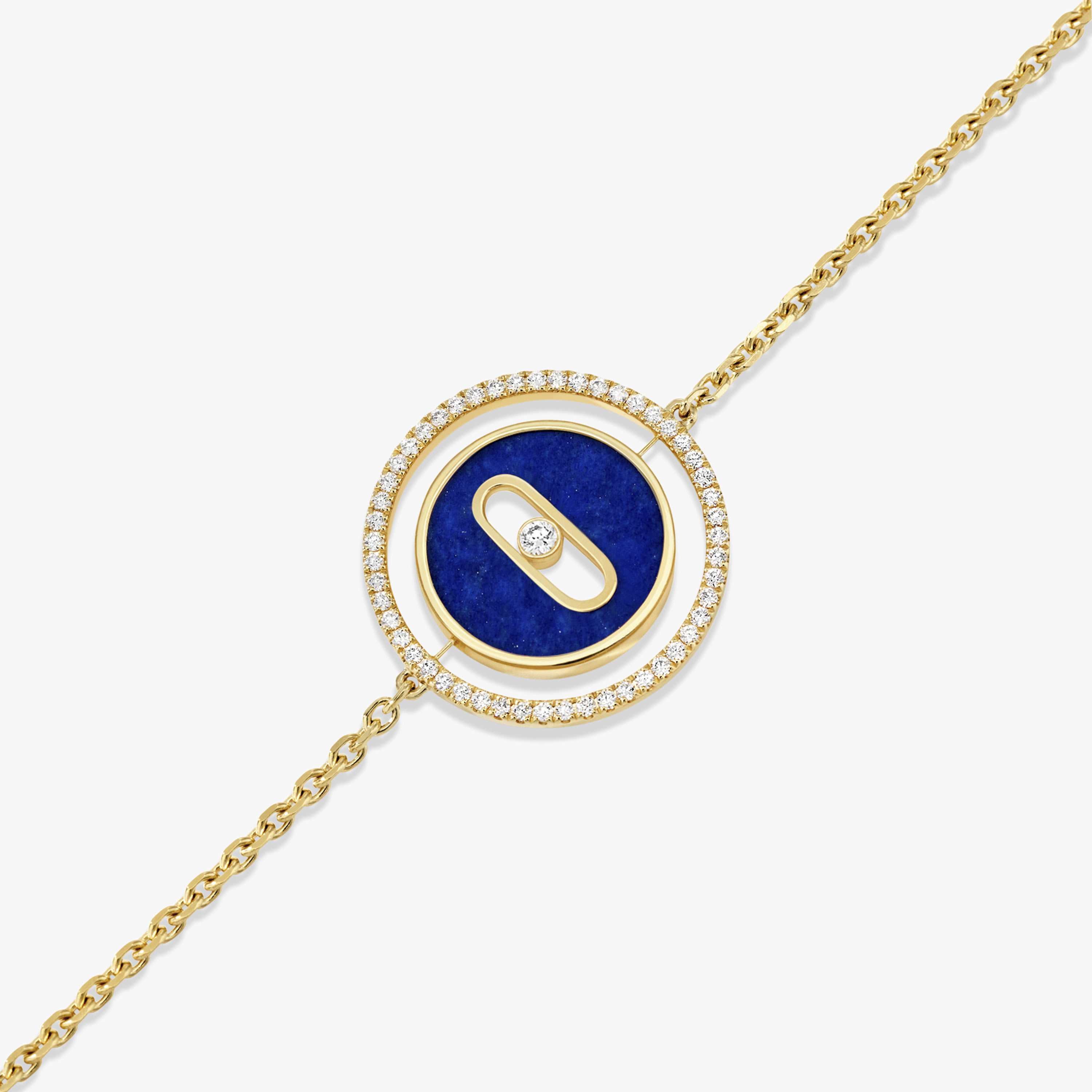 Lucky Move SM Lapis Lazuli Yellow Gold For Her Diamond Bracelet 11979-YG