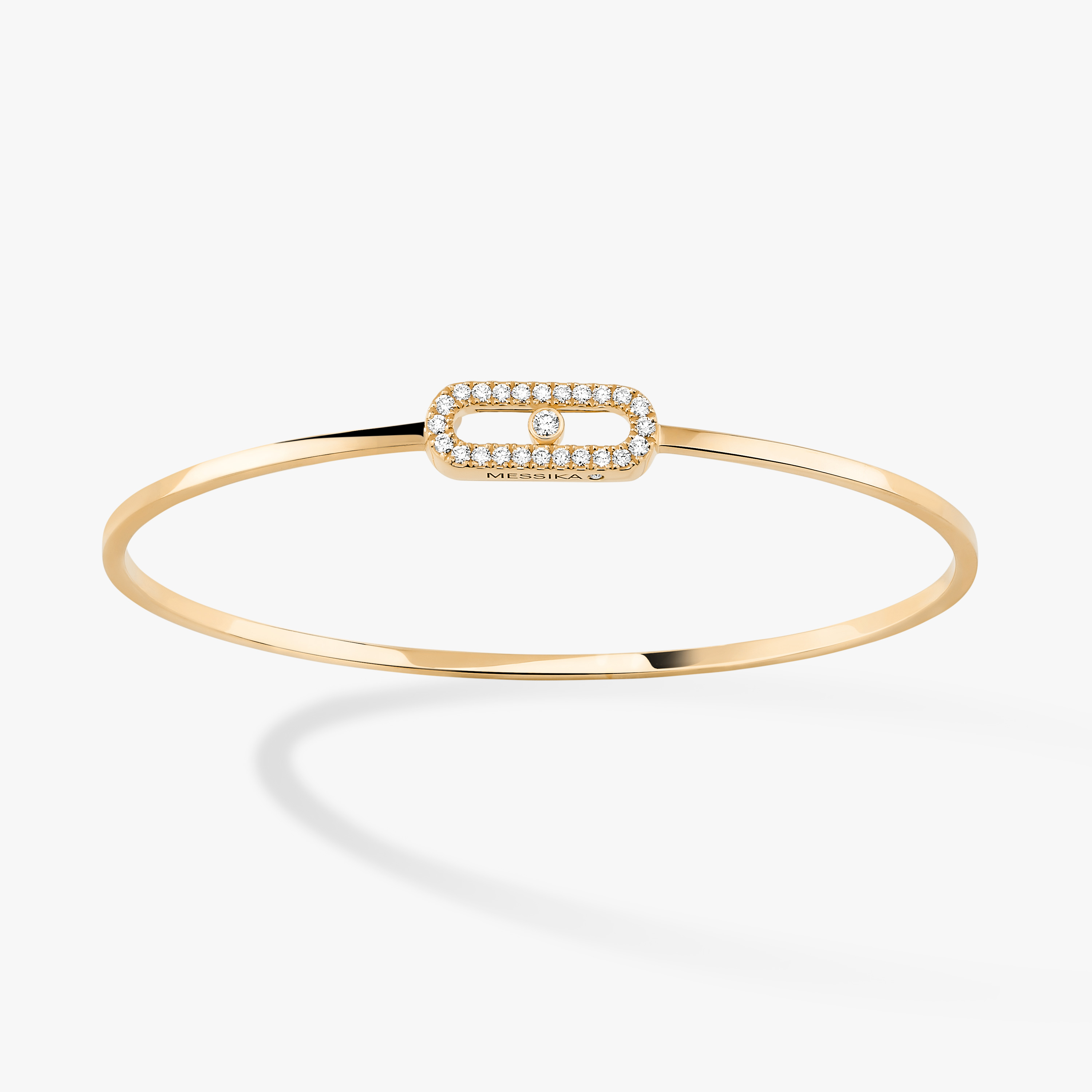 Bracelet For Her Yellow Gold Diamond Move Uno Pavé Flex Bangle 11134-YG