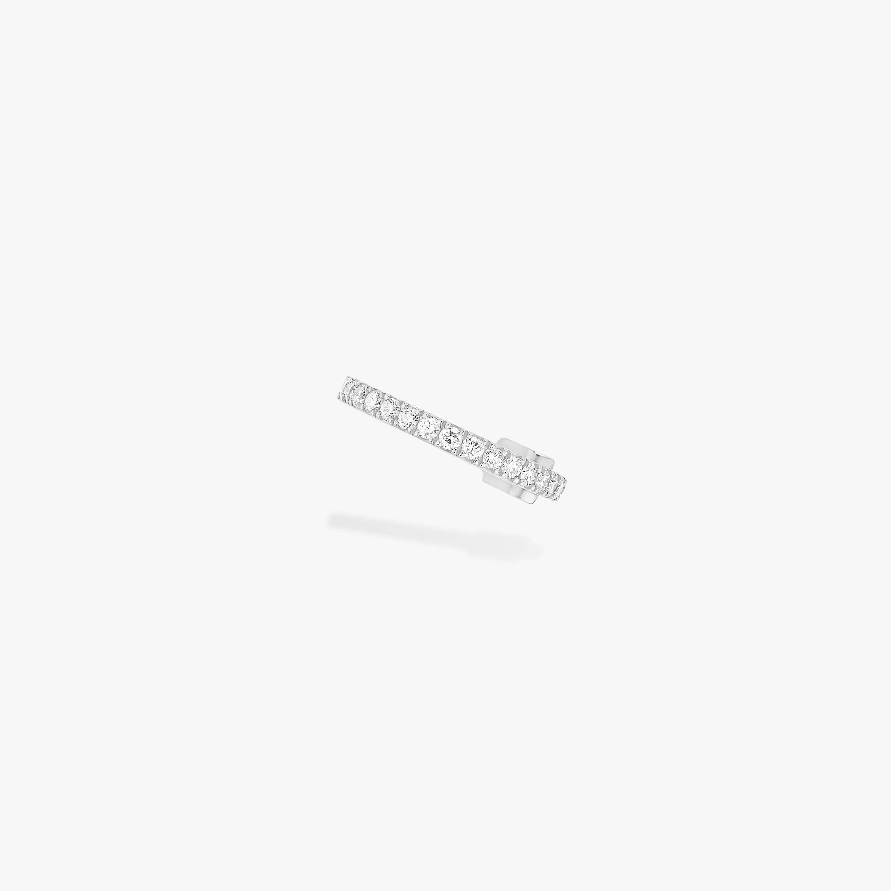 Gatsby Mono Clip Middle  White Gold For Her Diamond Earrings 10031-WG