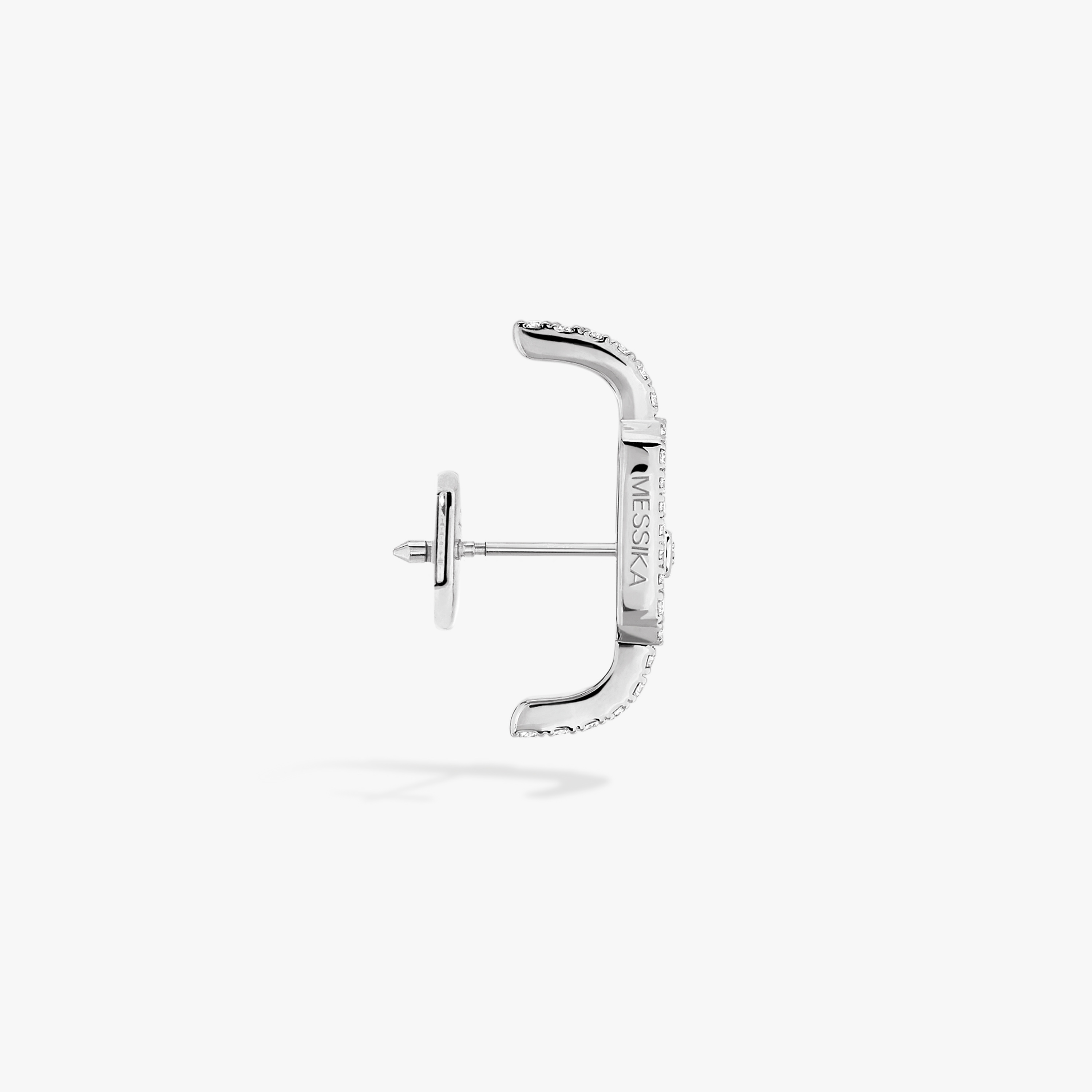 الأقراط امرأة ذهب أبيض الماس Move Uno Pavé Mono Earring 10007-WG