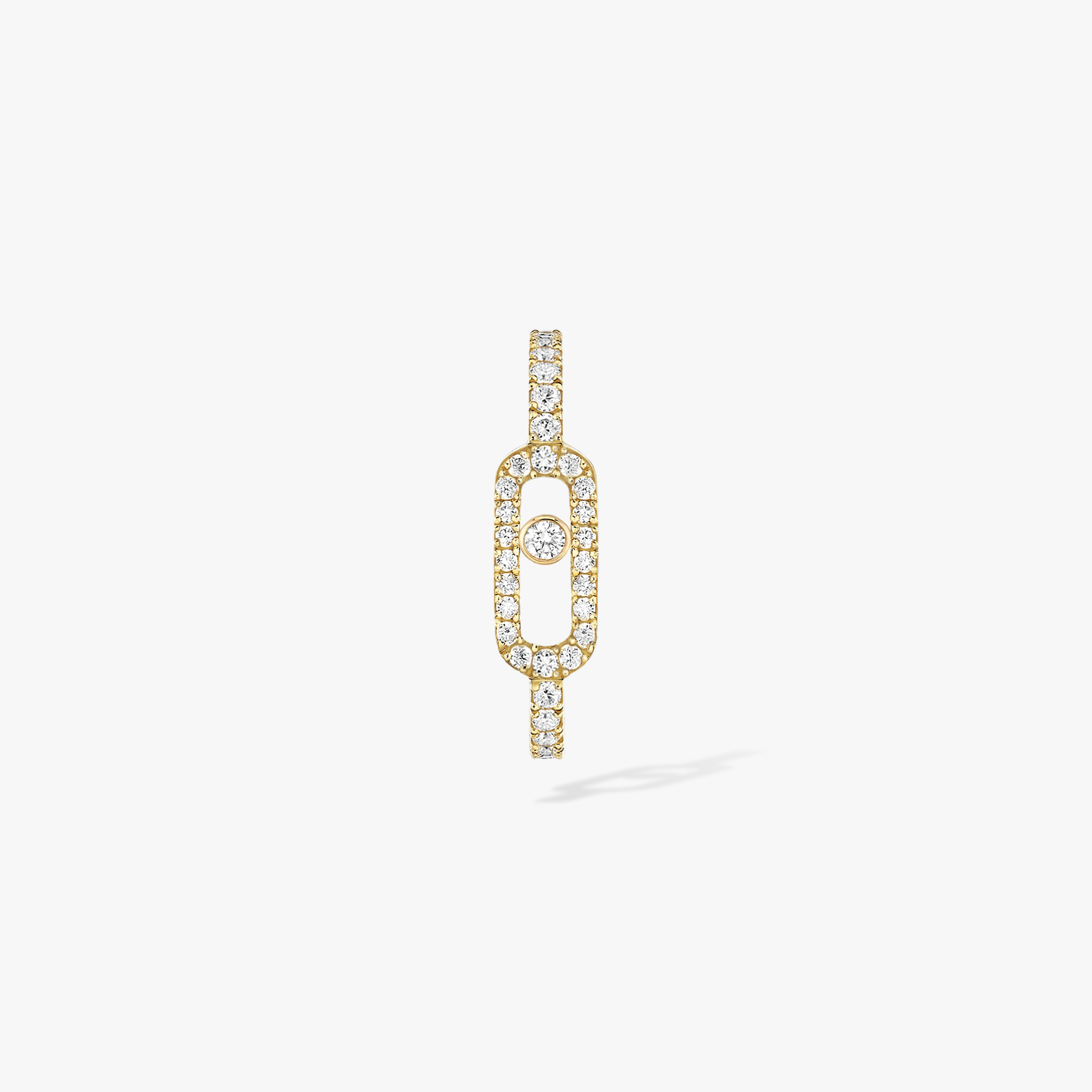 Einzelner, mit Diamanten ausgefasster Move Uno Ohrring Für sie Diamant Ohrringe Gelbgold 10007-YG