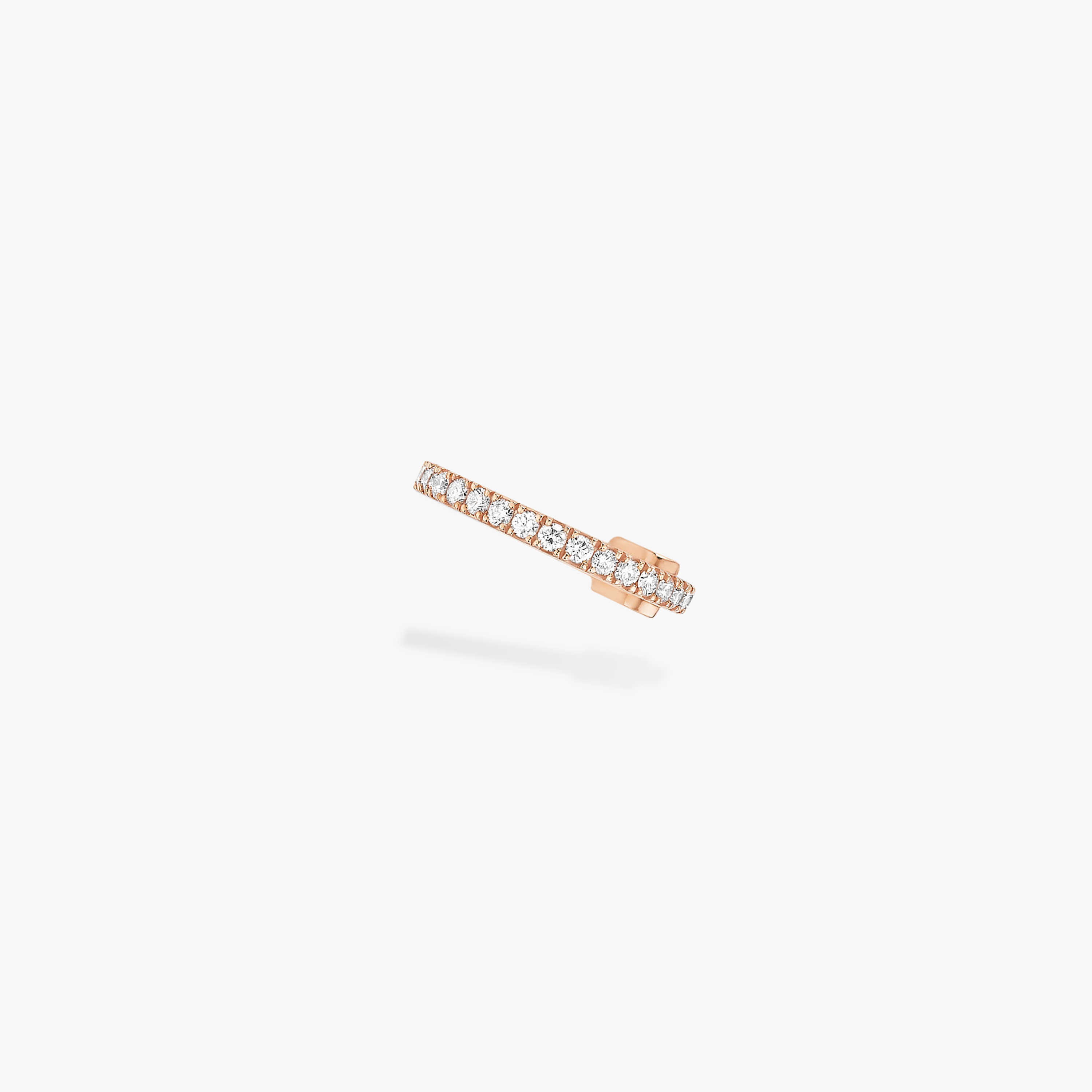 Pendiente Mujer Oro rosa Diamante Pendiente individual medio de clip Gatsby 10031-PG