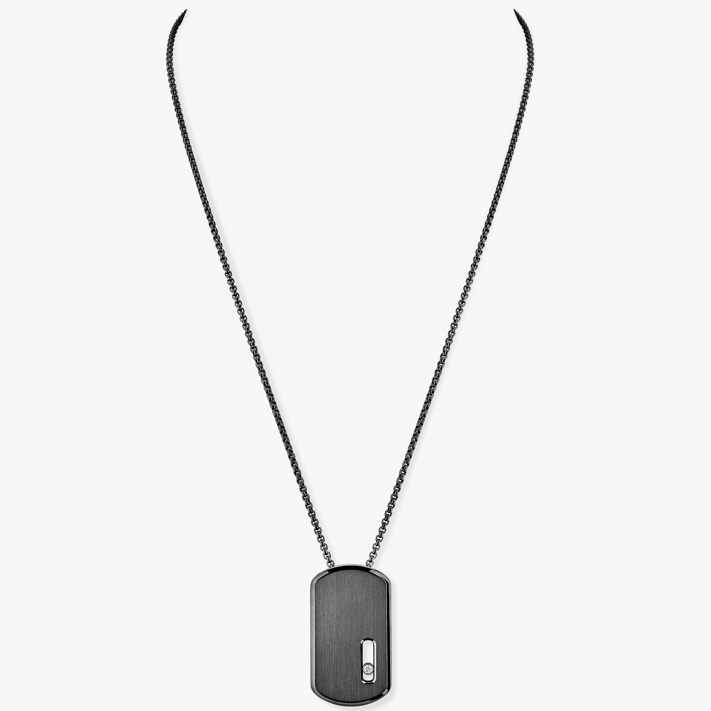 Collier Femme Titane Graphite Diamant Pendentif GM Move Titanium Graphite 13194-TG