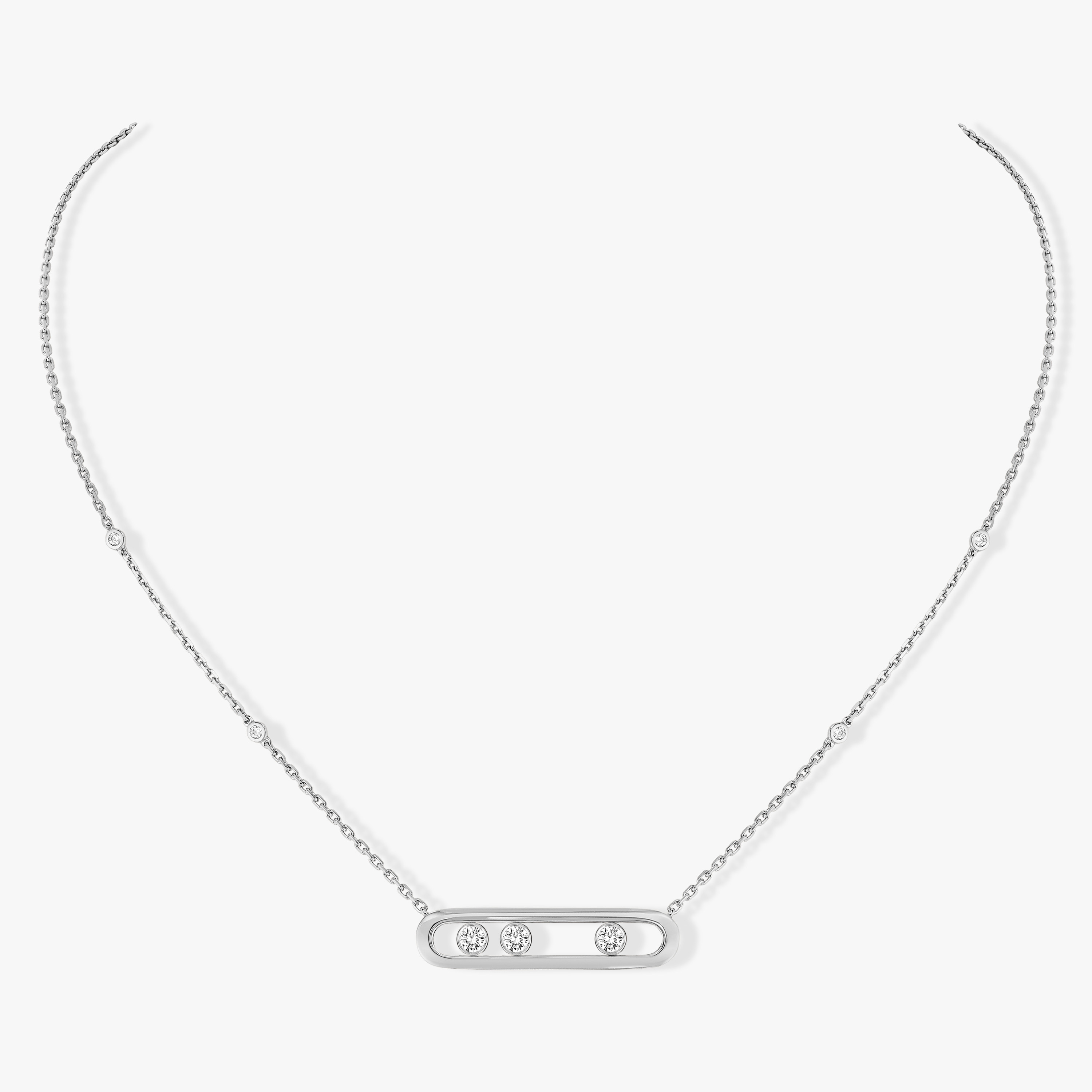 Collar Mujer Oro blanco Diamante Move 03997-WG