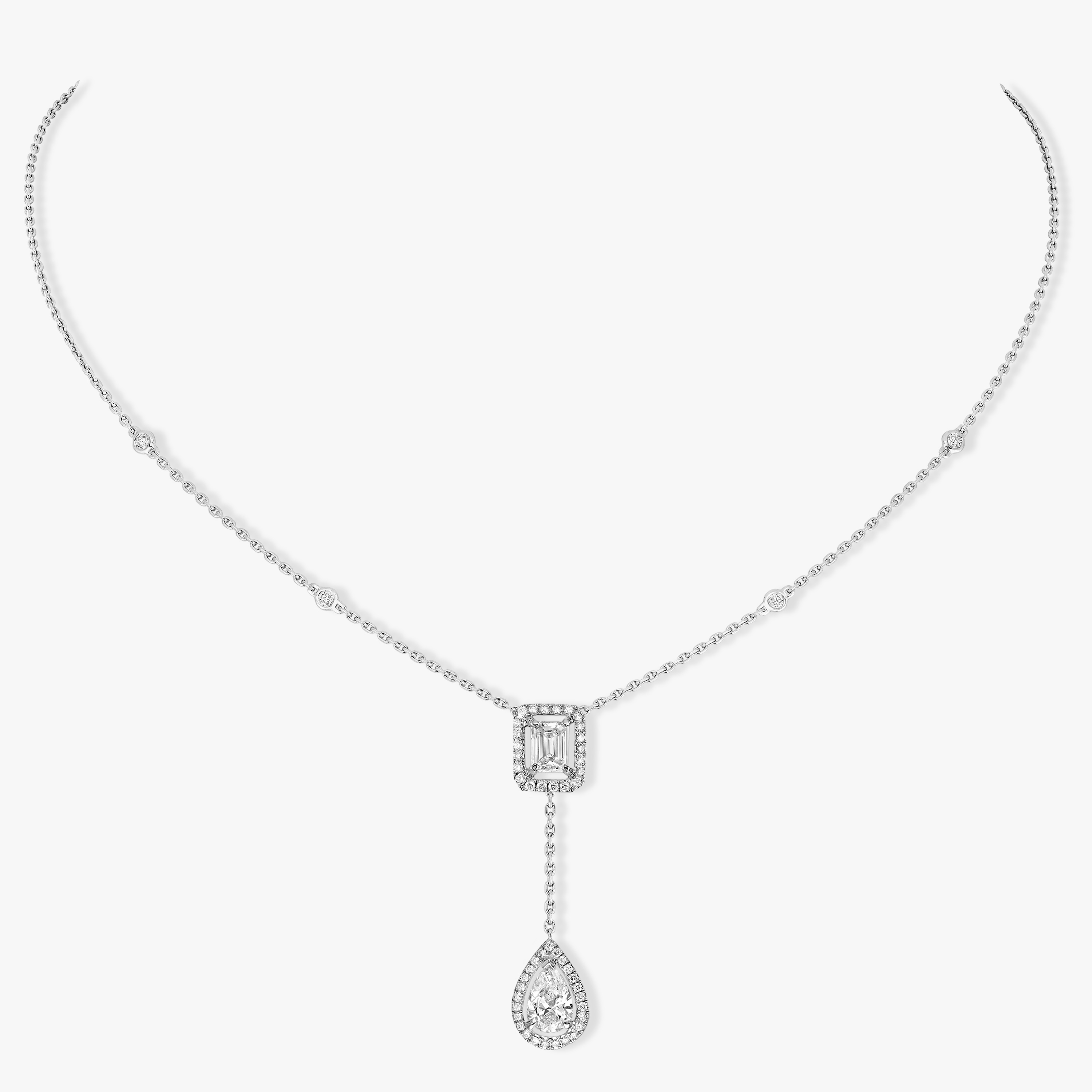 Колье Для нее Белое золото Бриллиантами My Twin Cravate 0,40ct x2 06779-WG