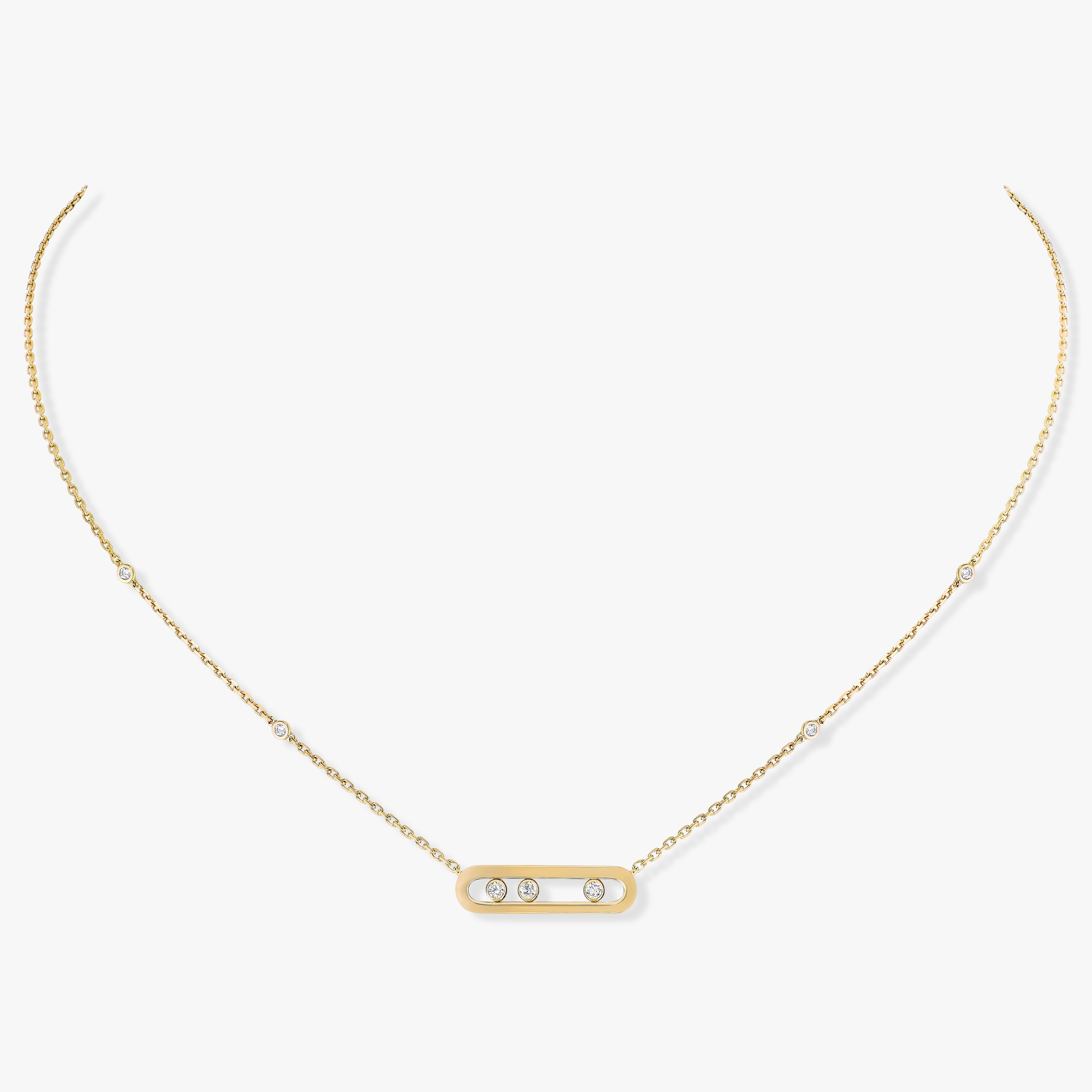 Necklace For Her Yellow Gold Diamond Baby Move 04323-YG