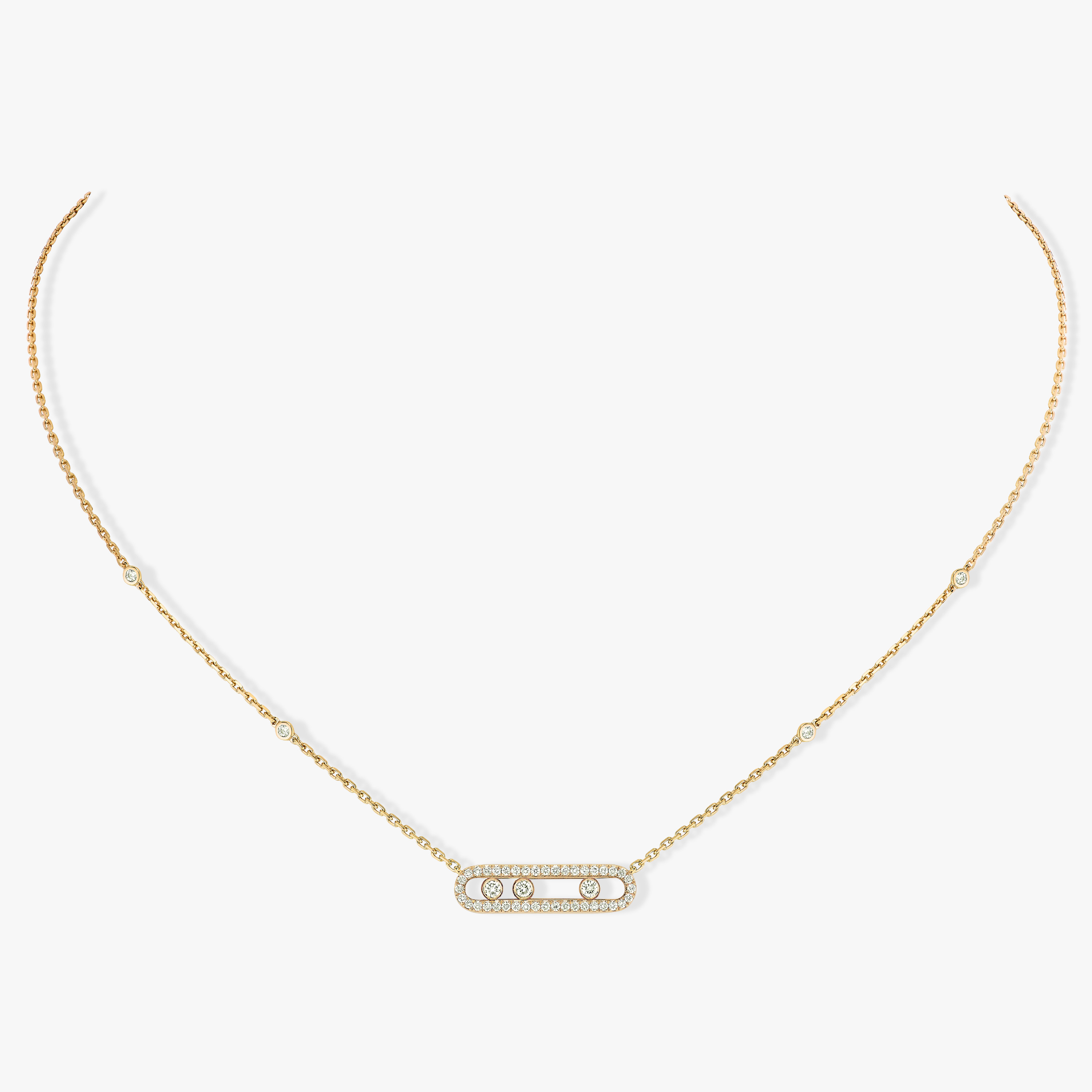 Baby Move Pavé Yellow Gold For Her Diamond Necklace 04322-YG