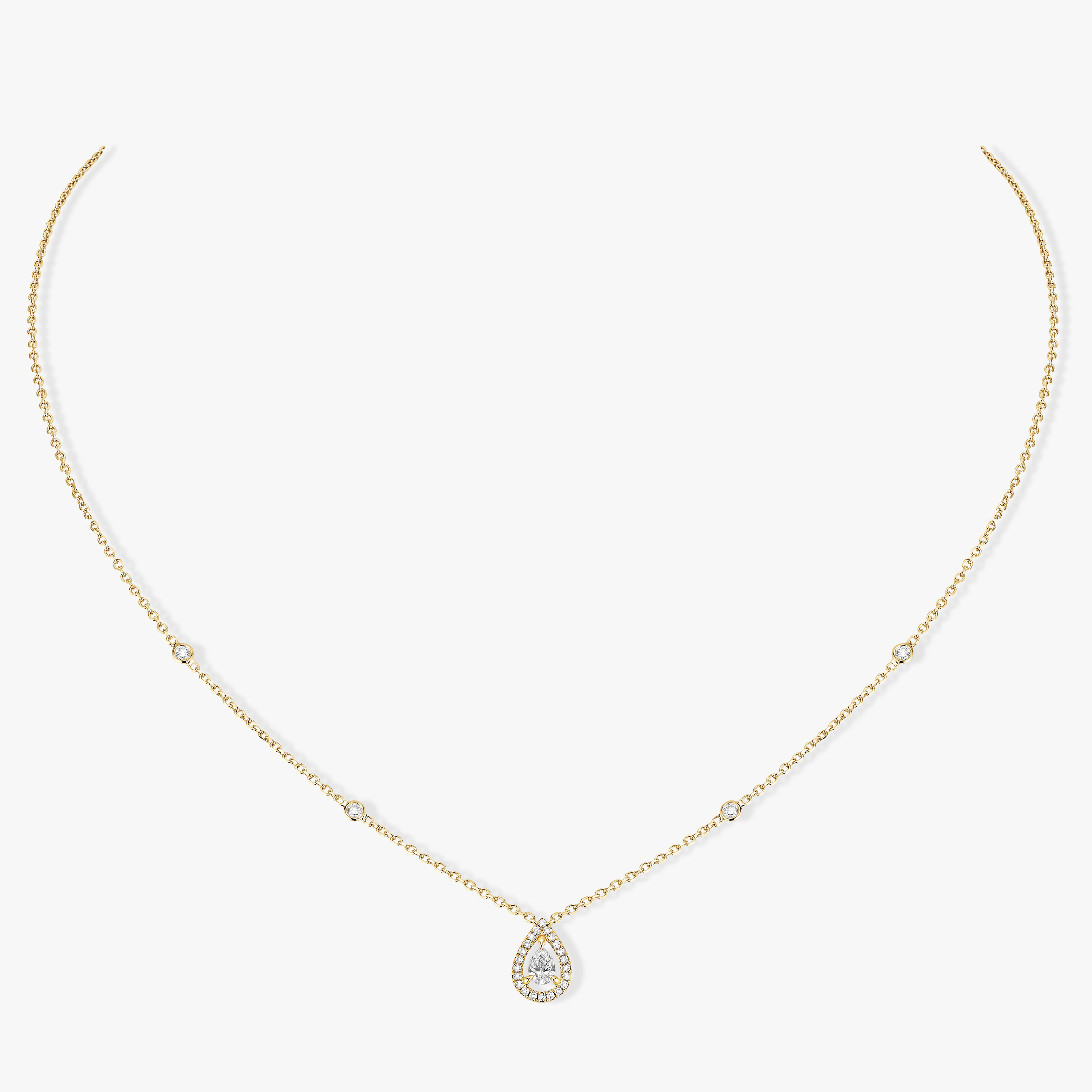 Necklace For Her Yellow Gold Diamond Joy Pear Diamond 0.25ct 05224-YG