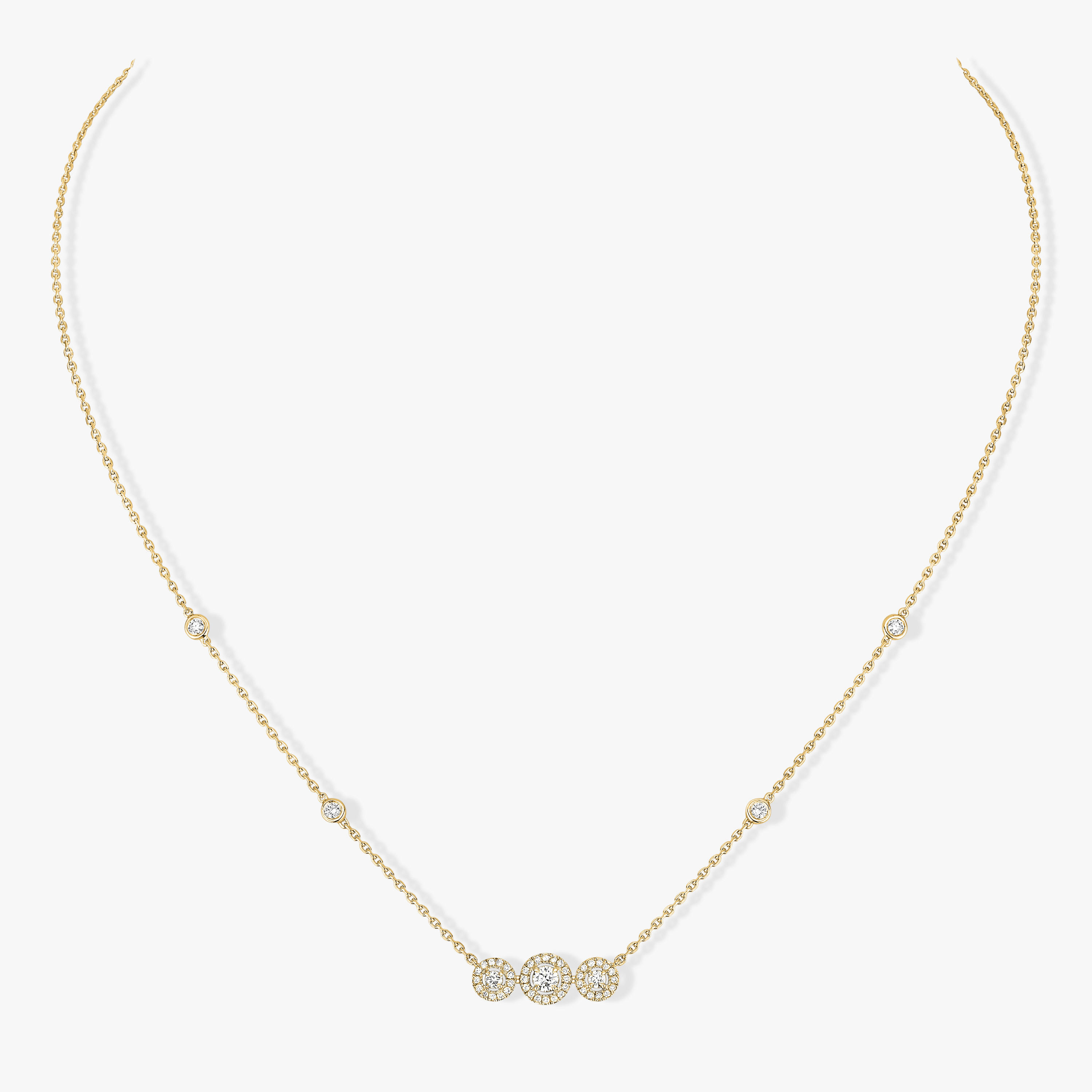 Joy Trilogy Yellow Gold For Her Diamond Necklace 07030-YG