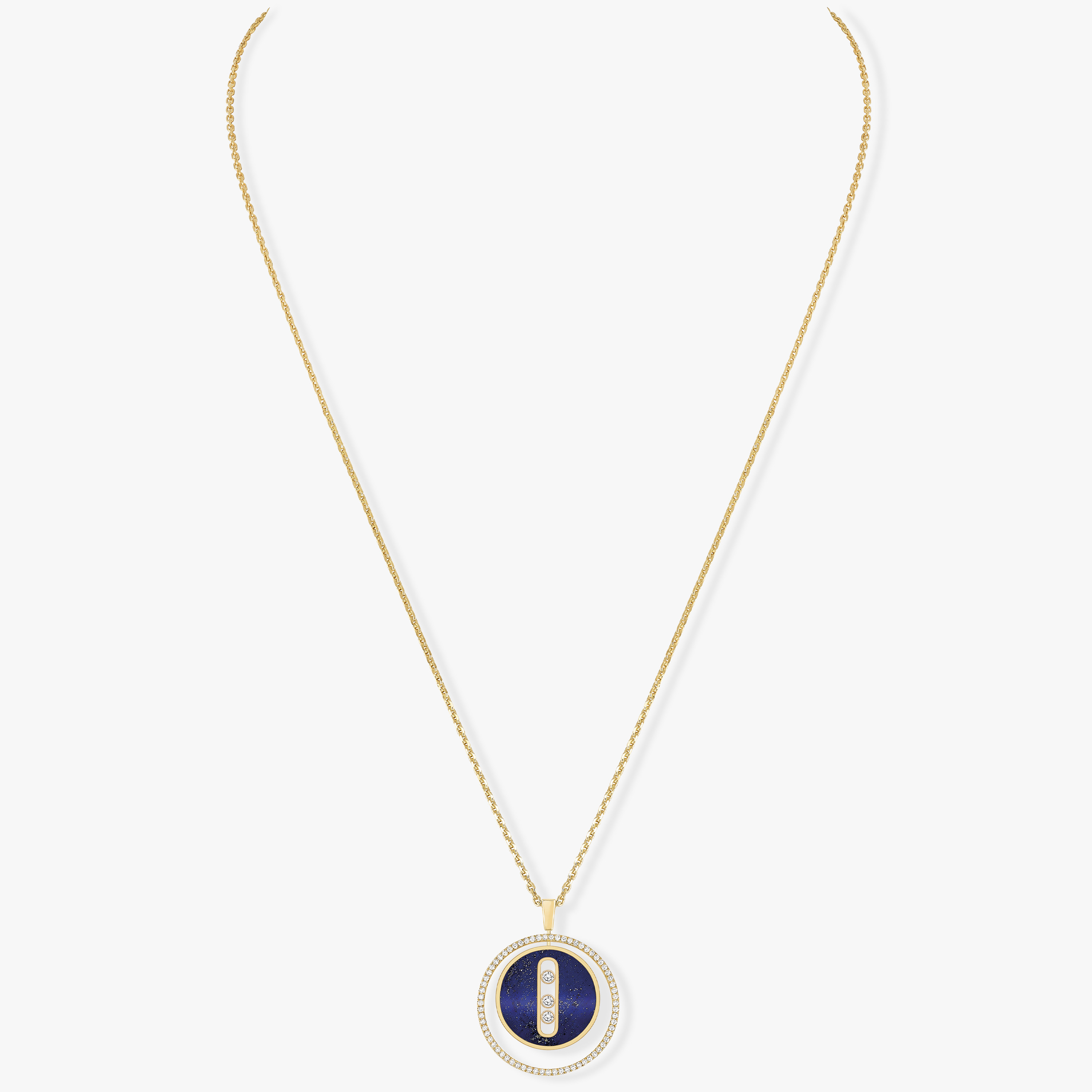 Lapis Lazuli Lucky Move MM Yellow Gold For Her Diamond Necklace 10839-YG