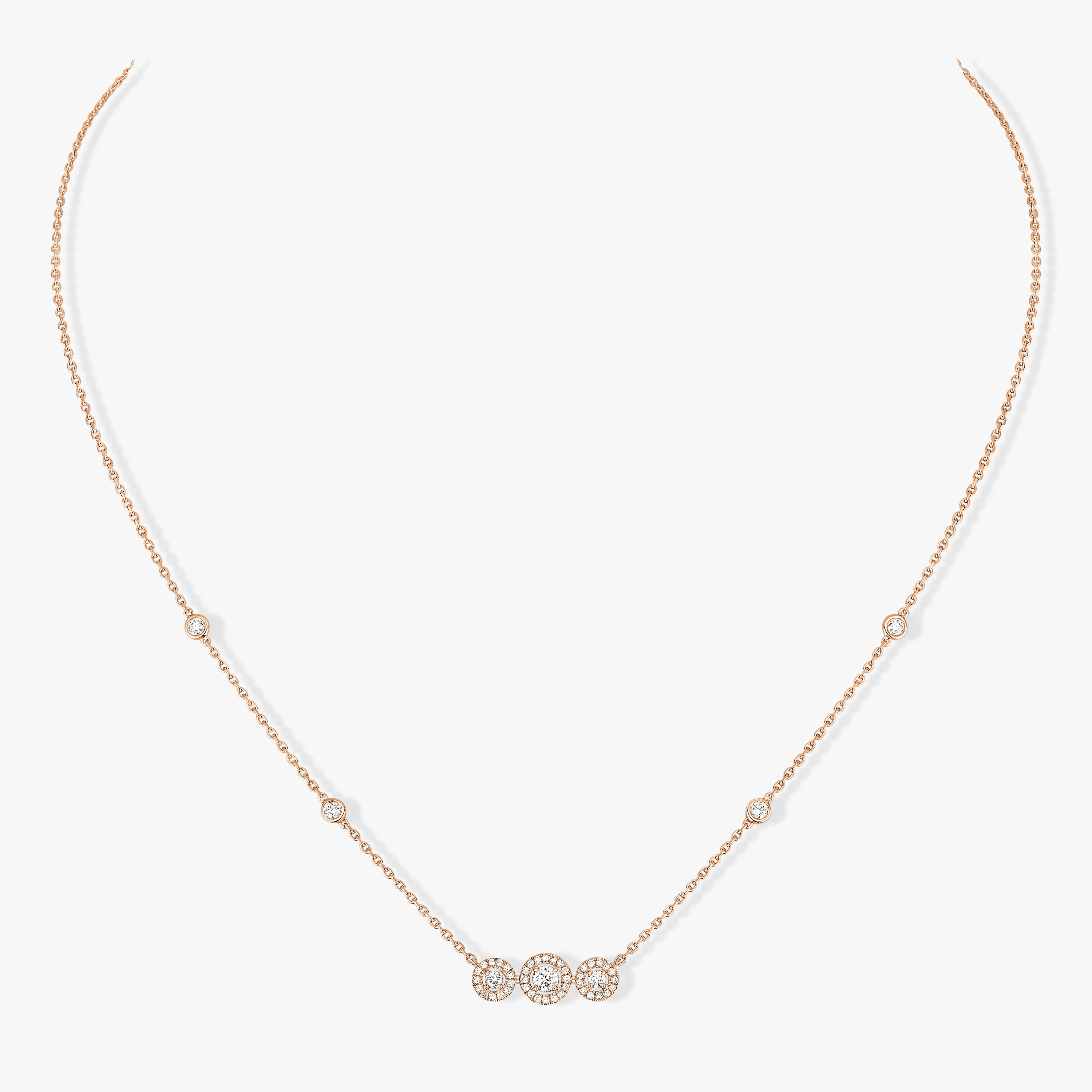 Joy Trilogy  Pink Gold For Her Diamond Necklace 07030-PG